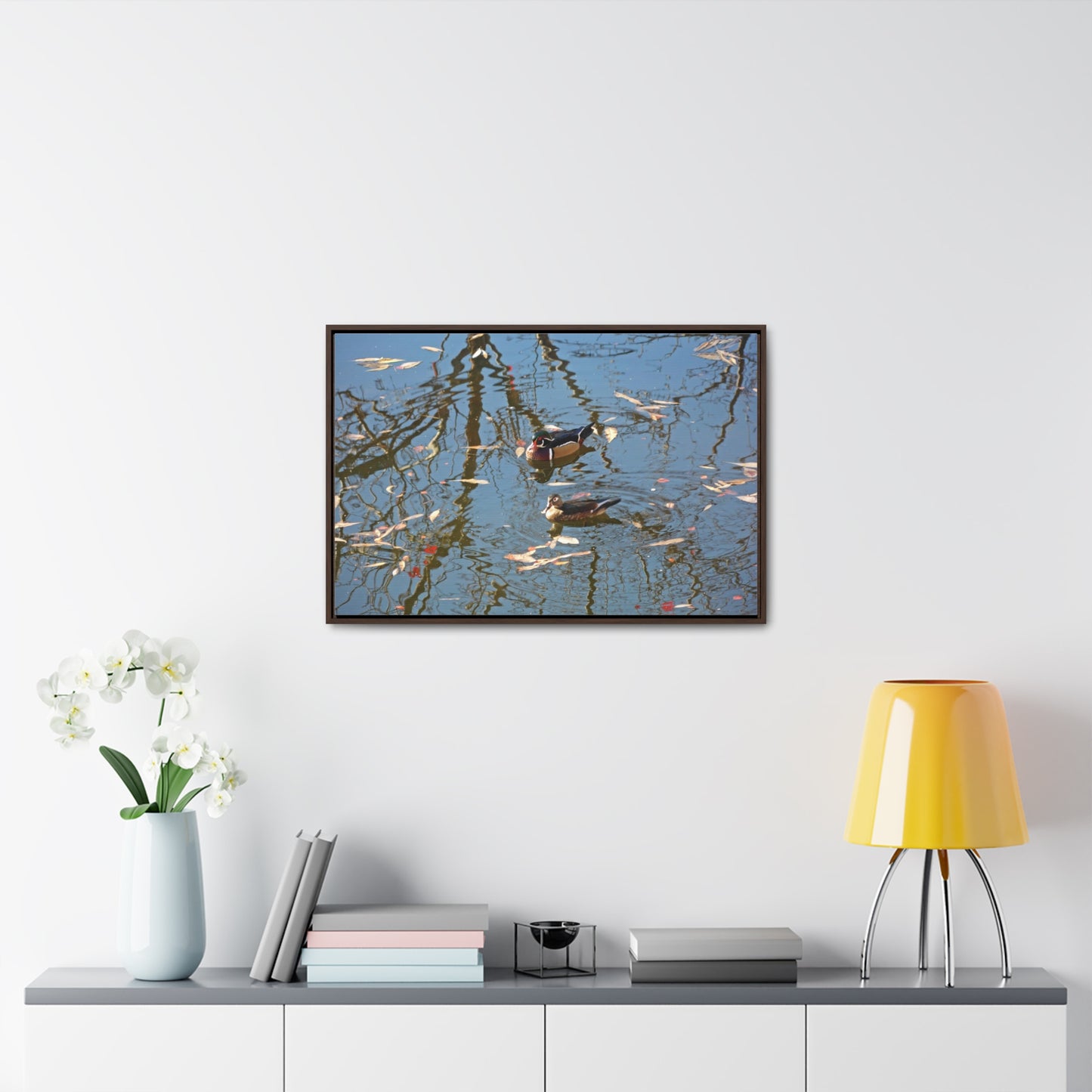 Wood Duck Couple Gallery Canvas Wraps Framed