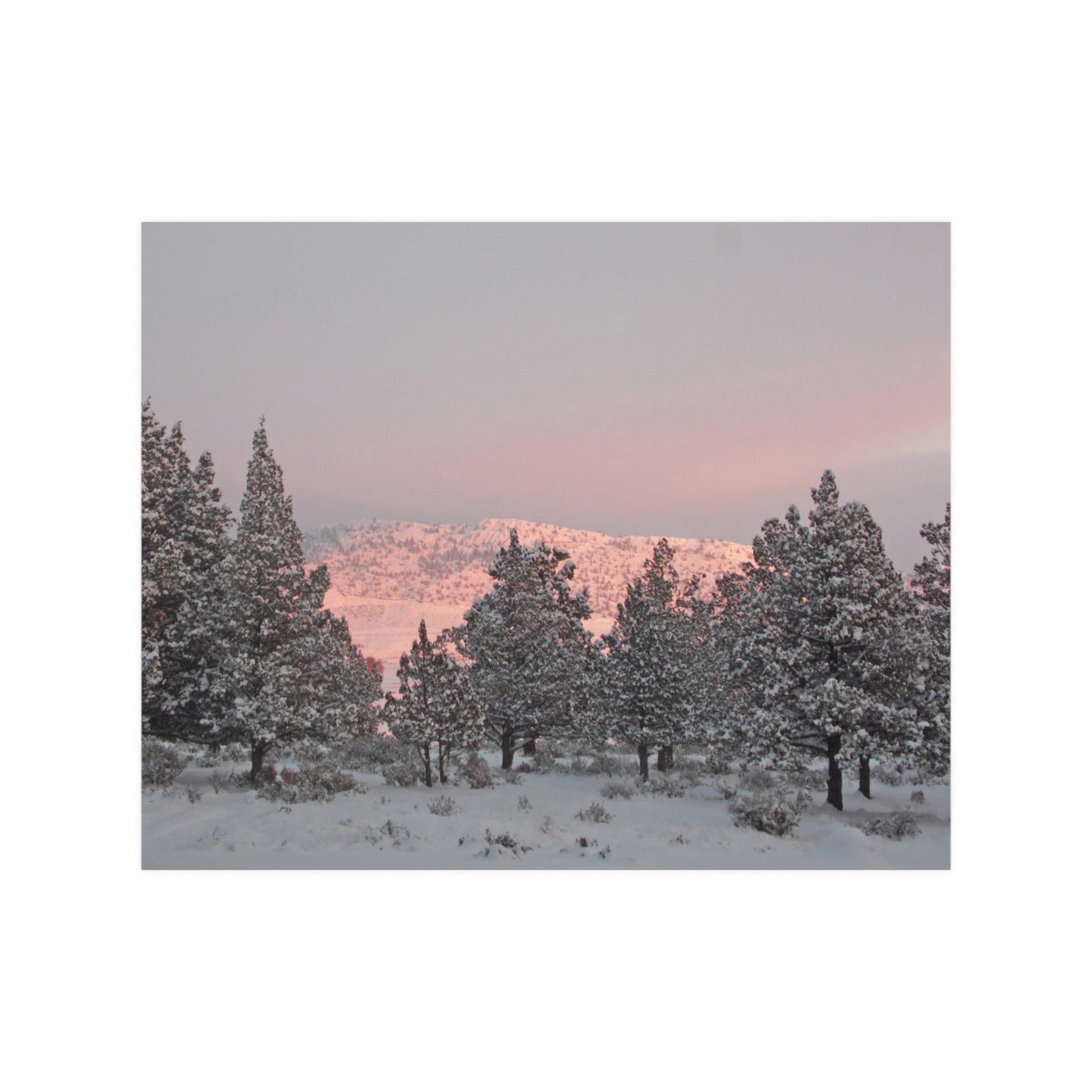 Winter Sunset Satin Posters