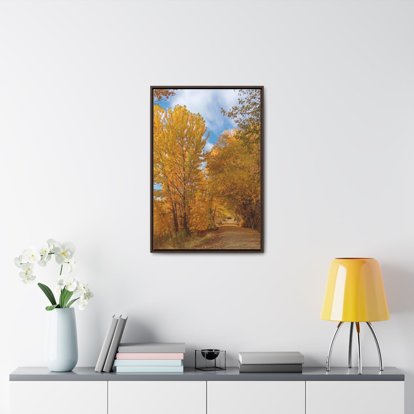 Autumn Trail Gallery Canvas Wraps Framed