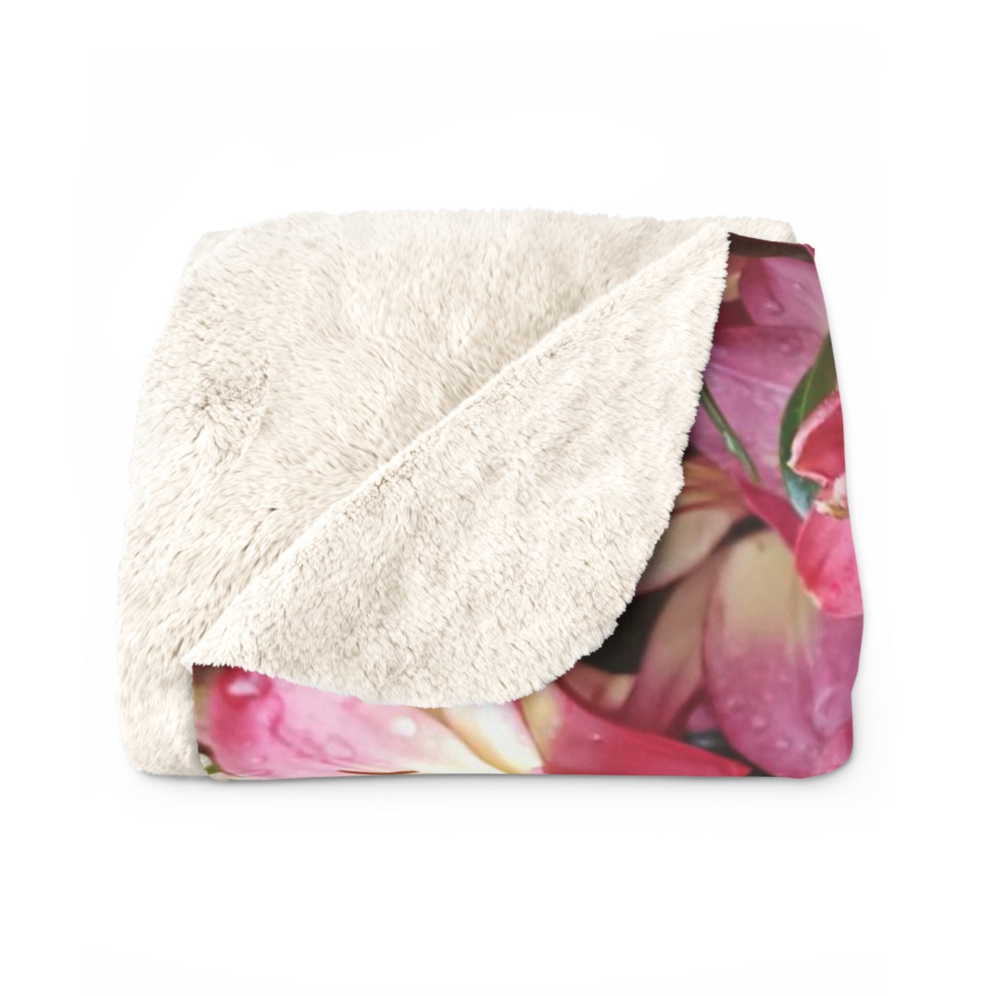 Lovely Lilies Sherpa Fleece Blanket