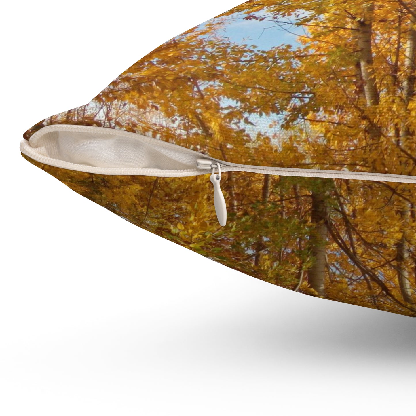 Autumn Gold Spun Polyester Square Pillow