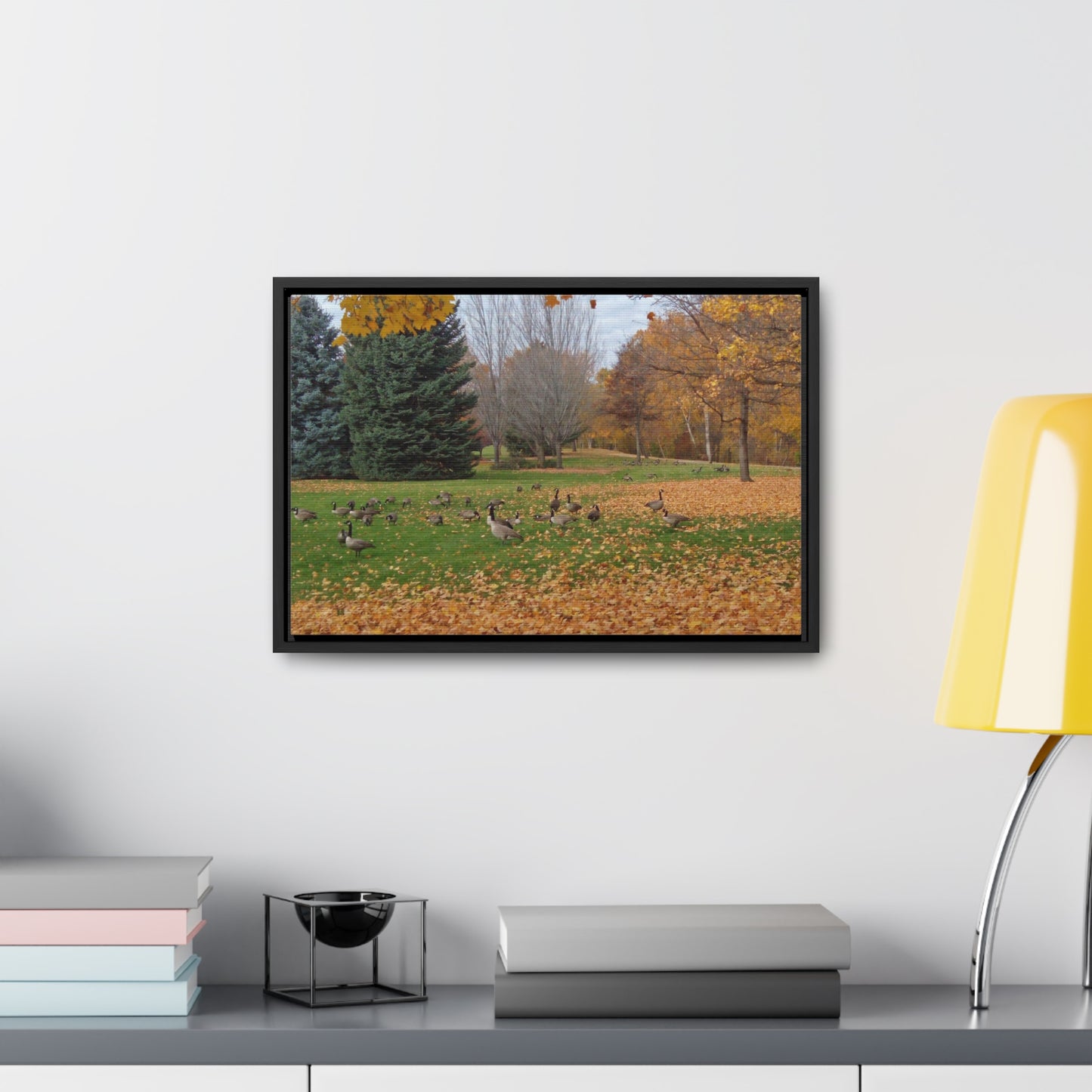Autumn Geese Gallery Canvas Wraps Framed