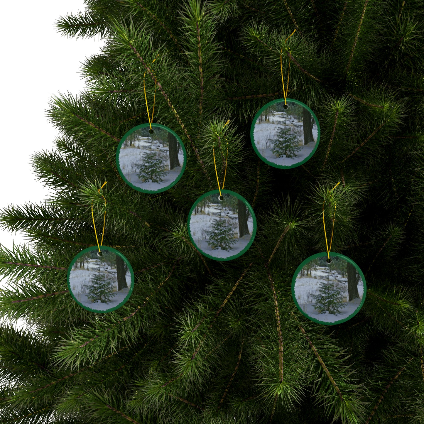 Christmas Tree Creek Ceramic Ornaments