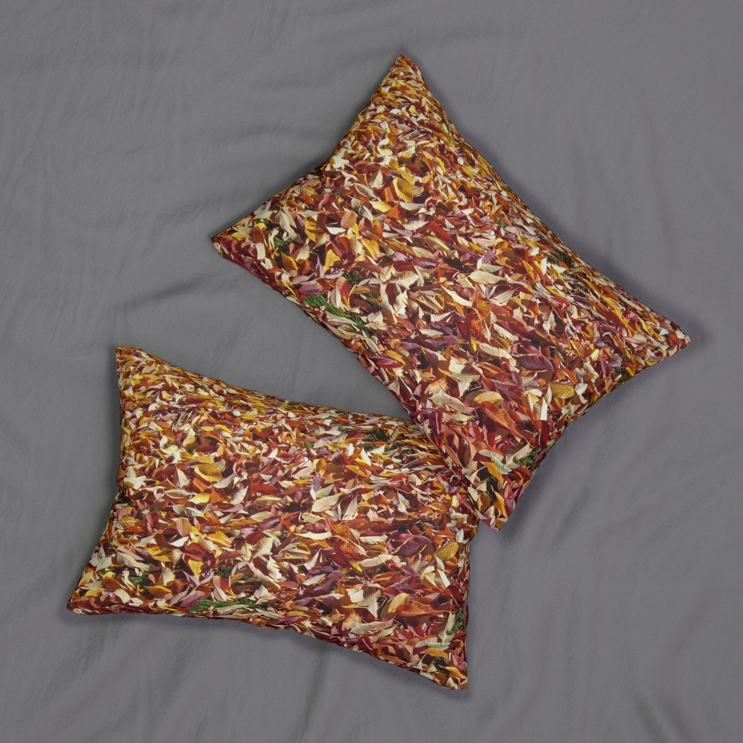 Autumn Leaves Spun Polyester Lumbar Pillow