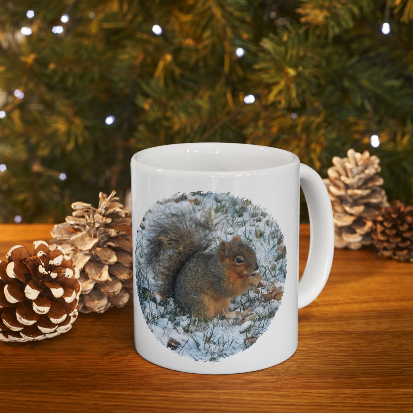 Winter Squirrel Ceramic Mug 11oz