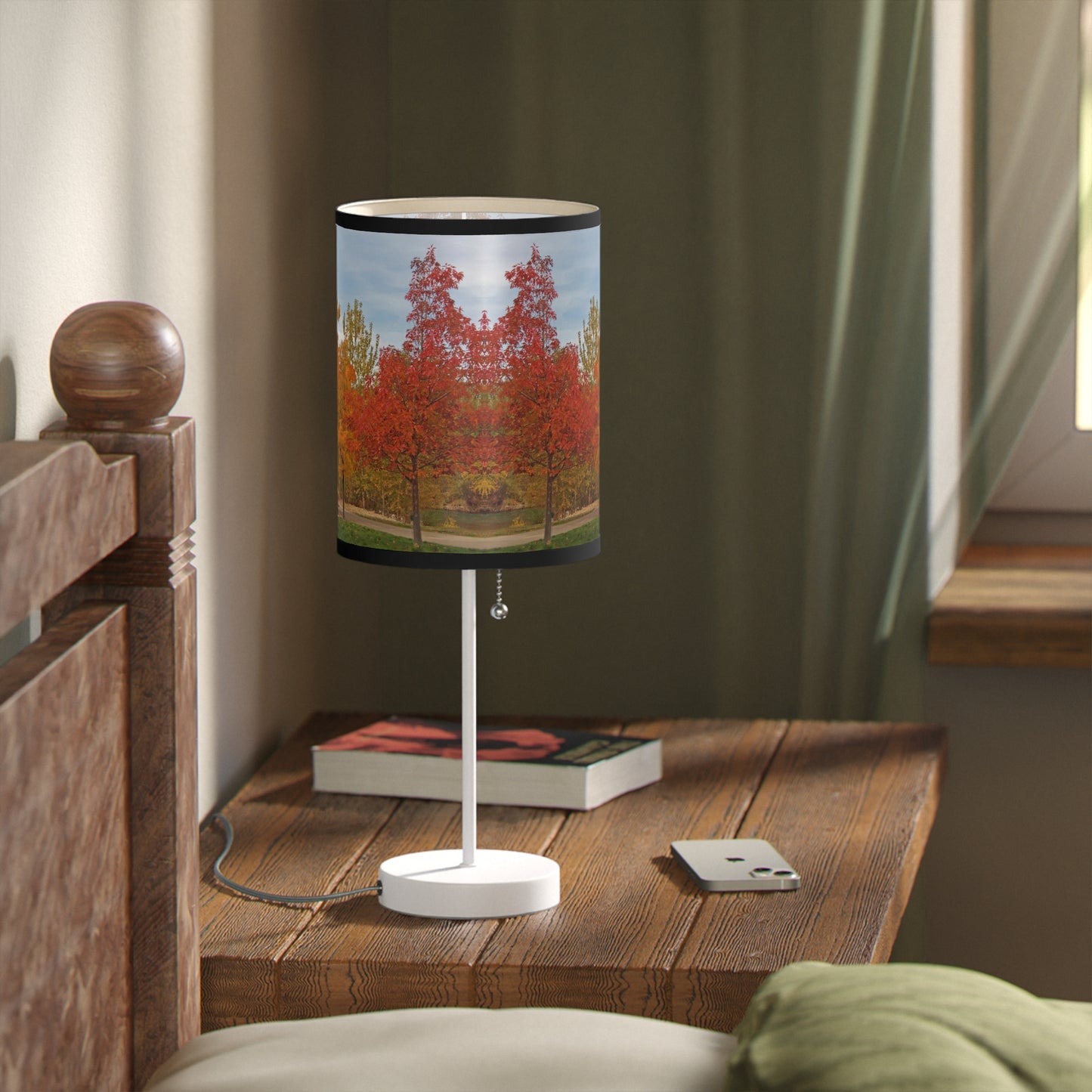 Autumn Serenity Lamp on a Stand