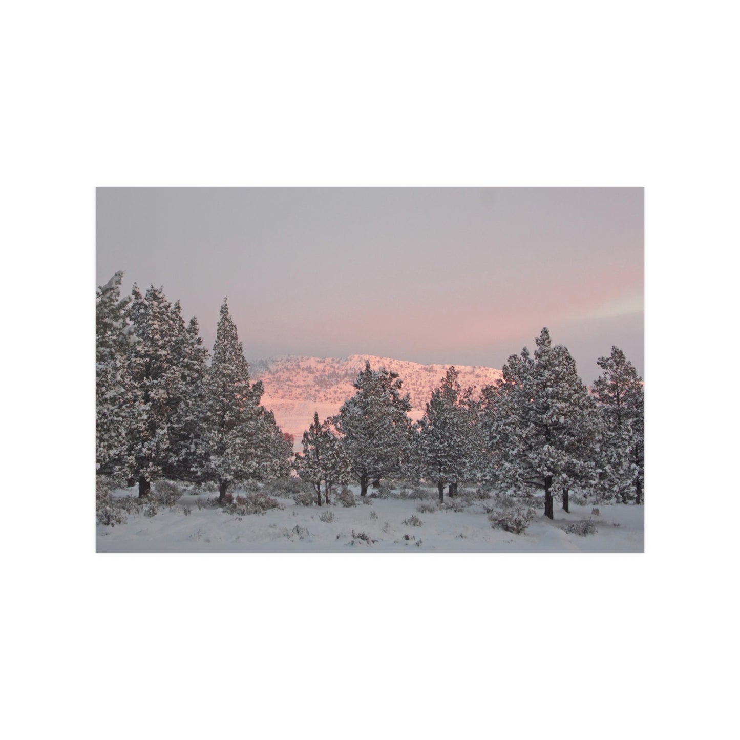 Winter Sunset Satin Posters