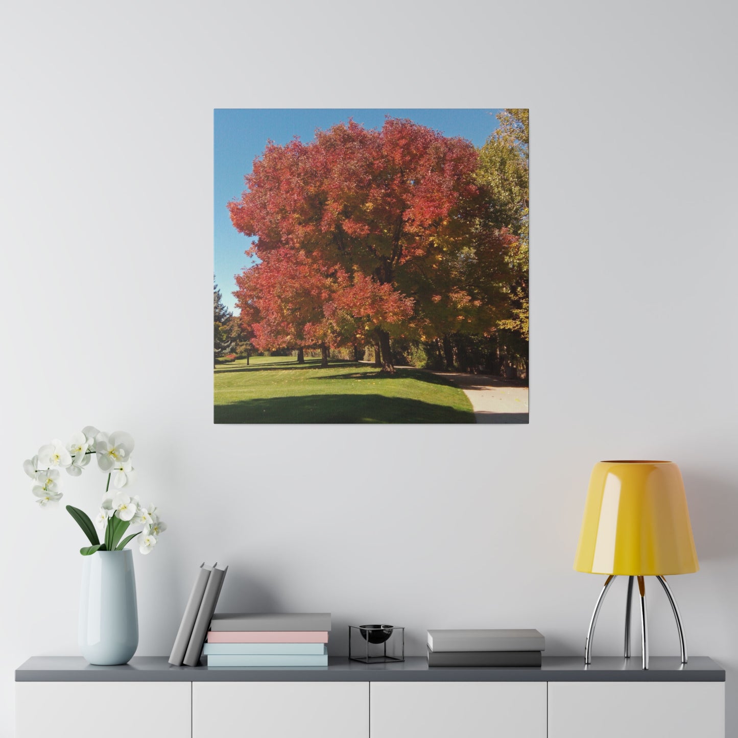 Autumn Tree Early Fall Matte Canvas