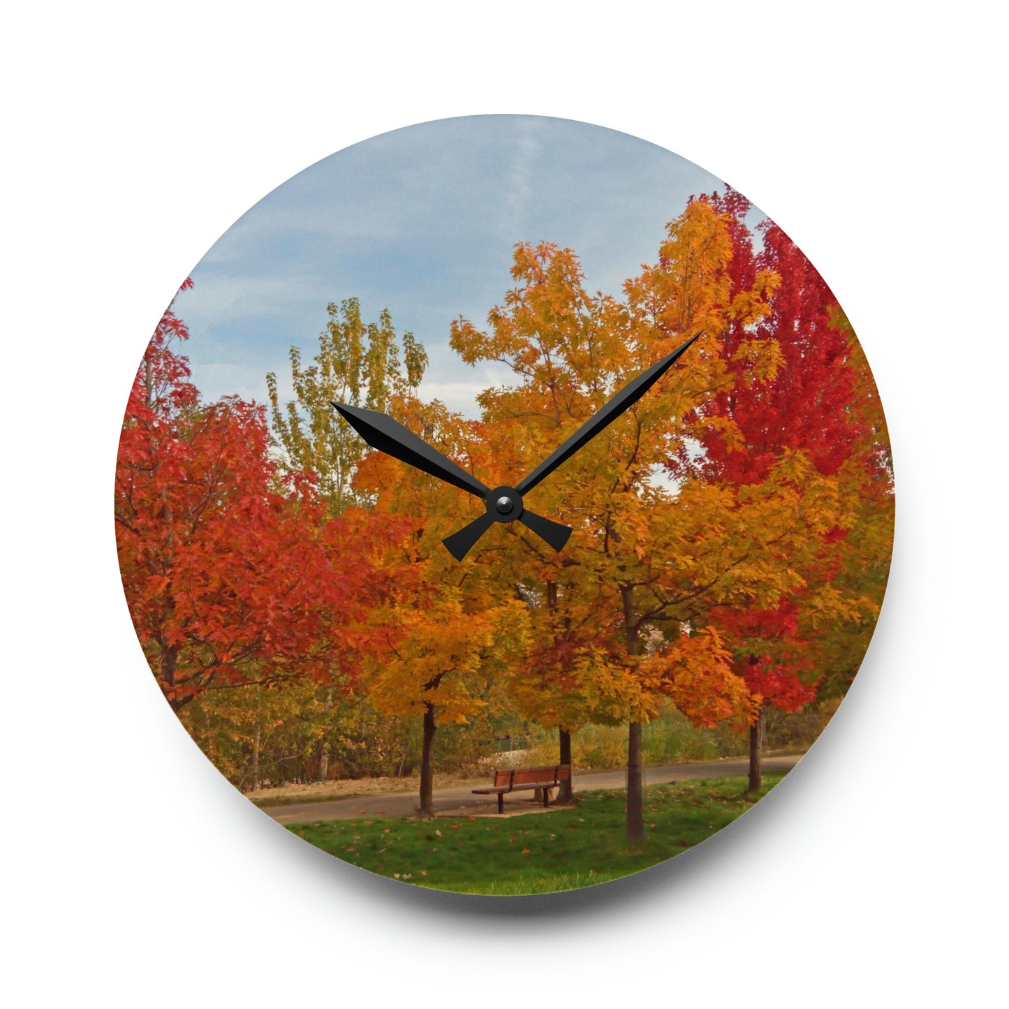 Autumn Serenity Acrylic Wall Clock