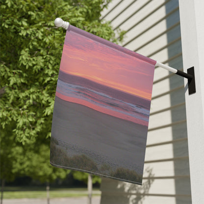 Pink Ocean Sunset Garden & House Banner
