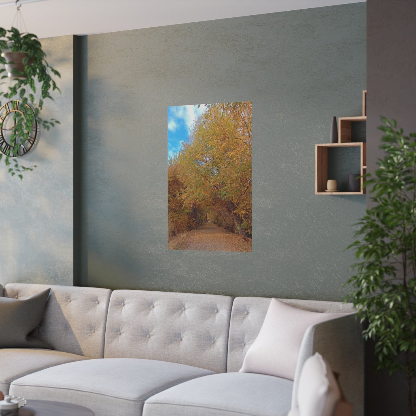 Autumn Path Satin Posters
