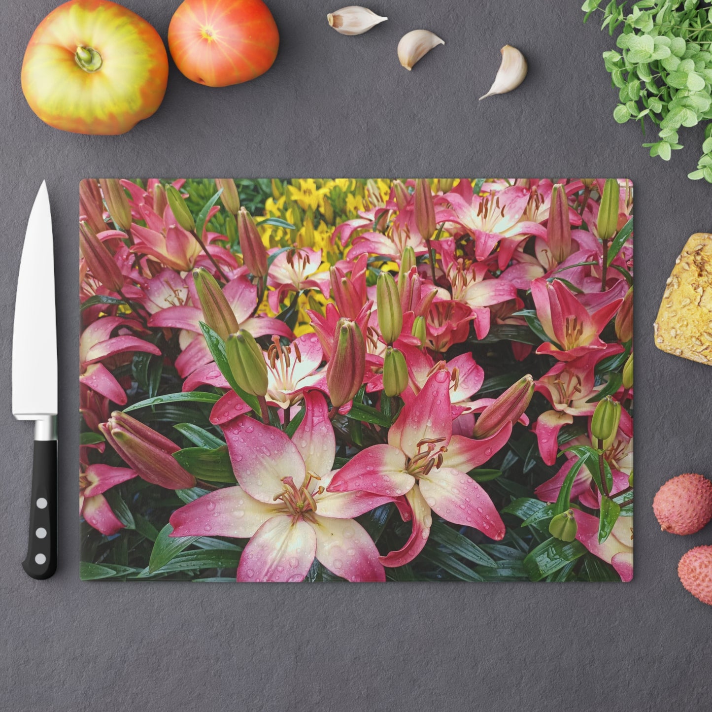 Lovely Lilies Cutting Board Dishwasher Safe