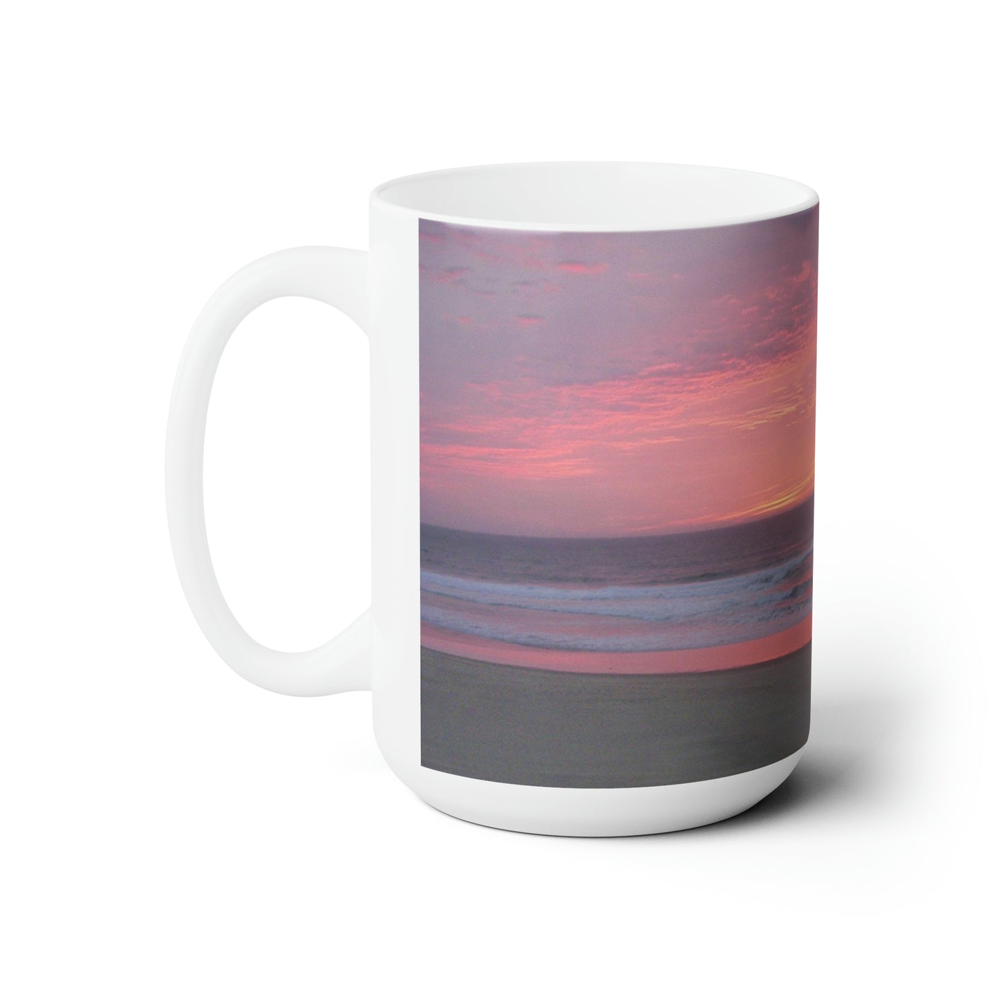 Pink Ocean Sunset Ceramic Mug 15oz