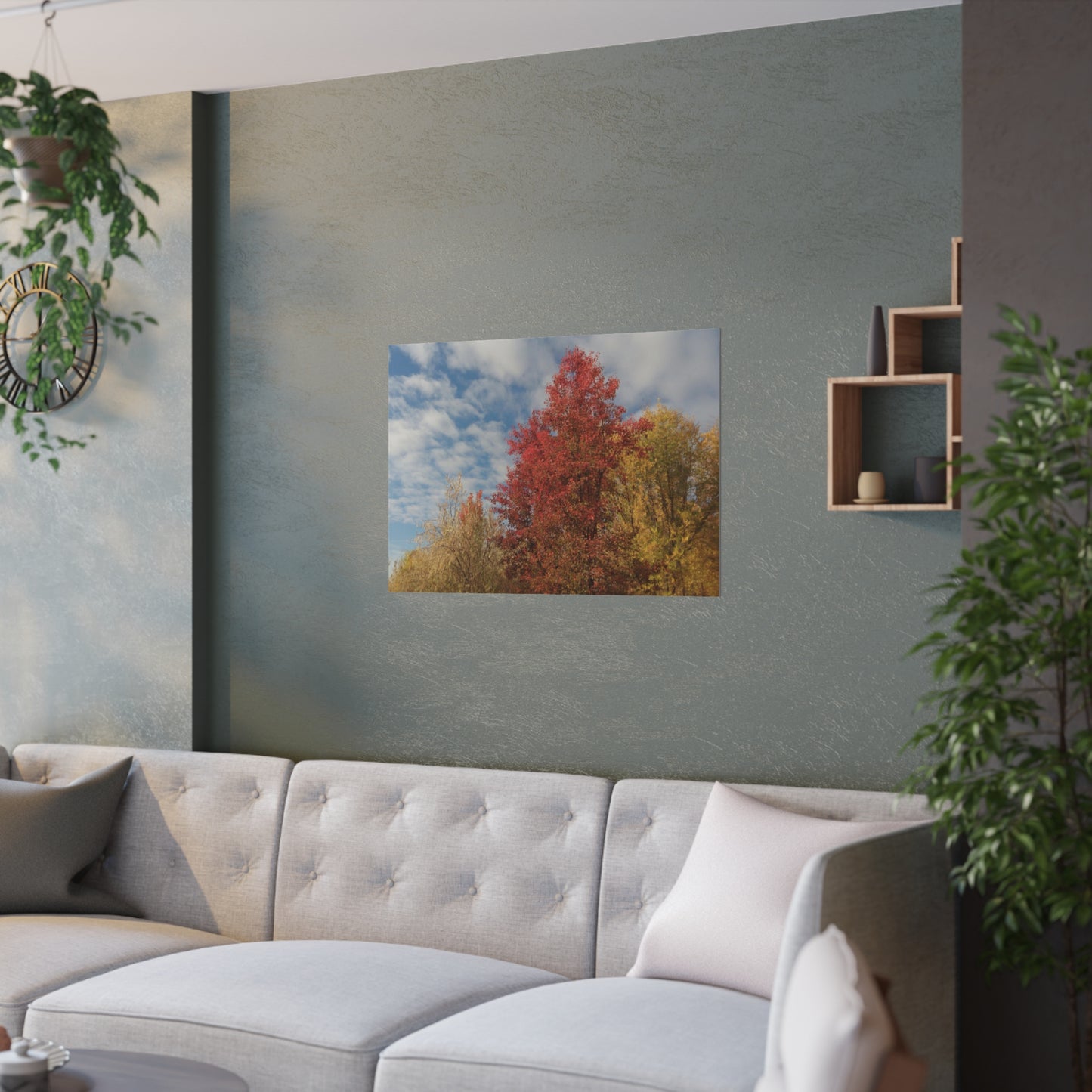 Autumn Sky Satin Posters