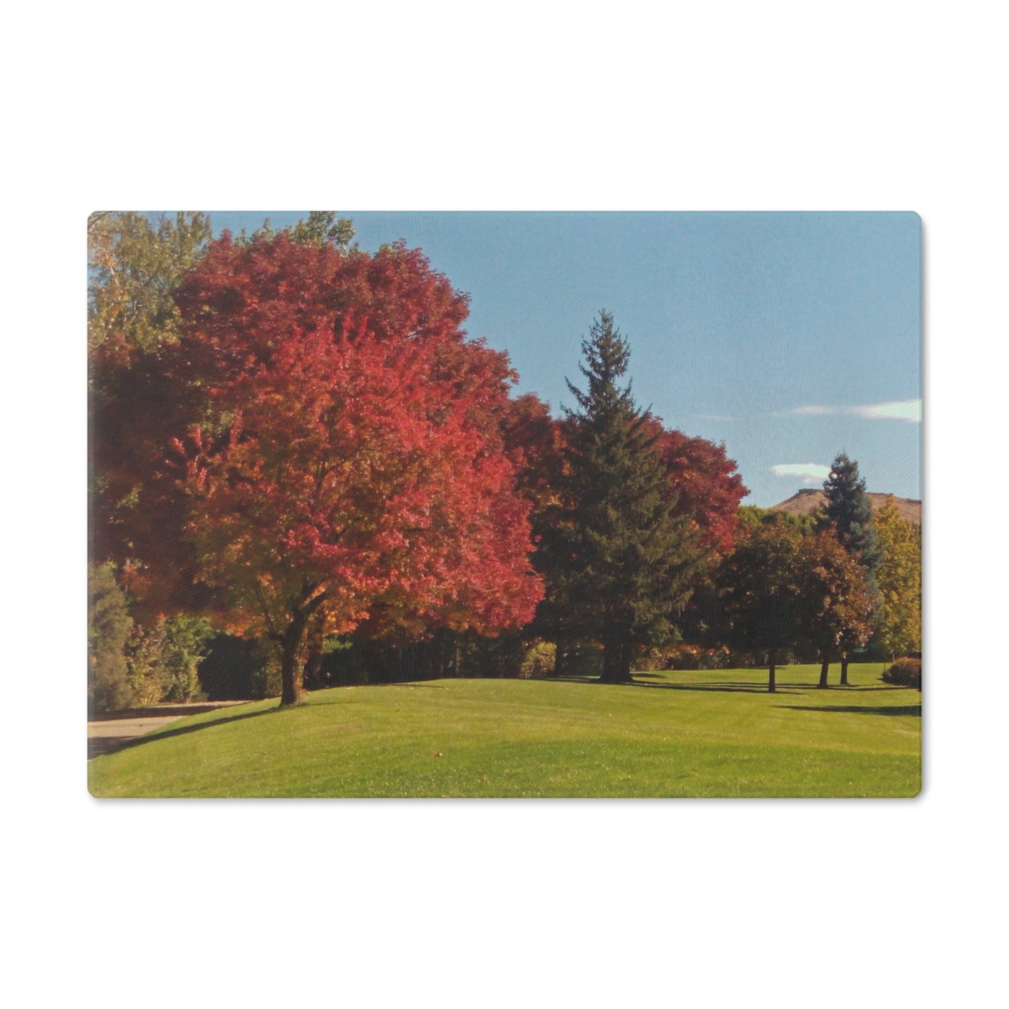 Autumn Lawn Cutting Board Dishwasher Safe
