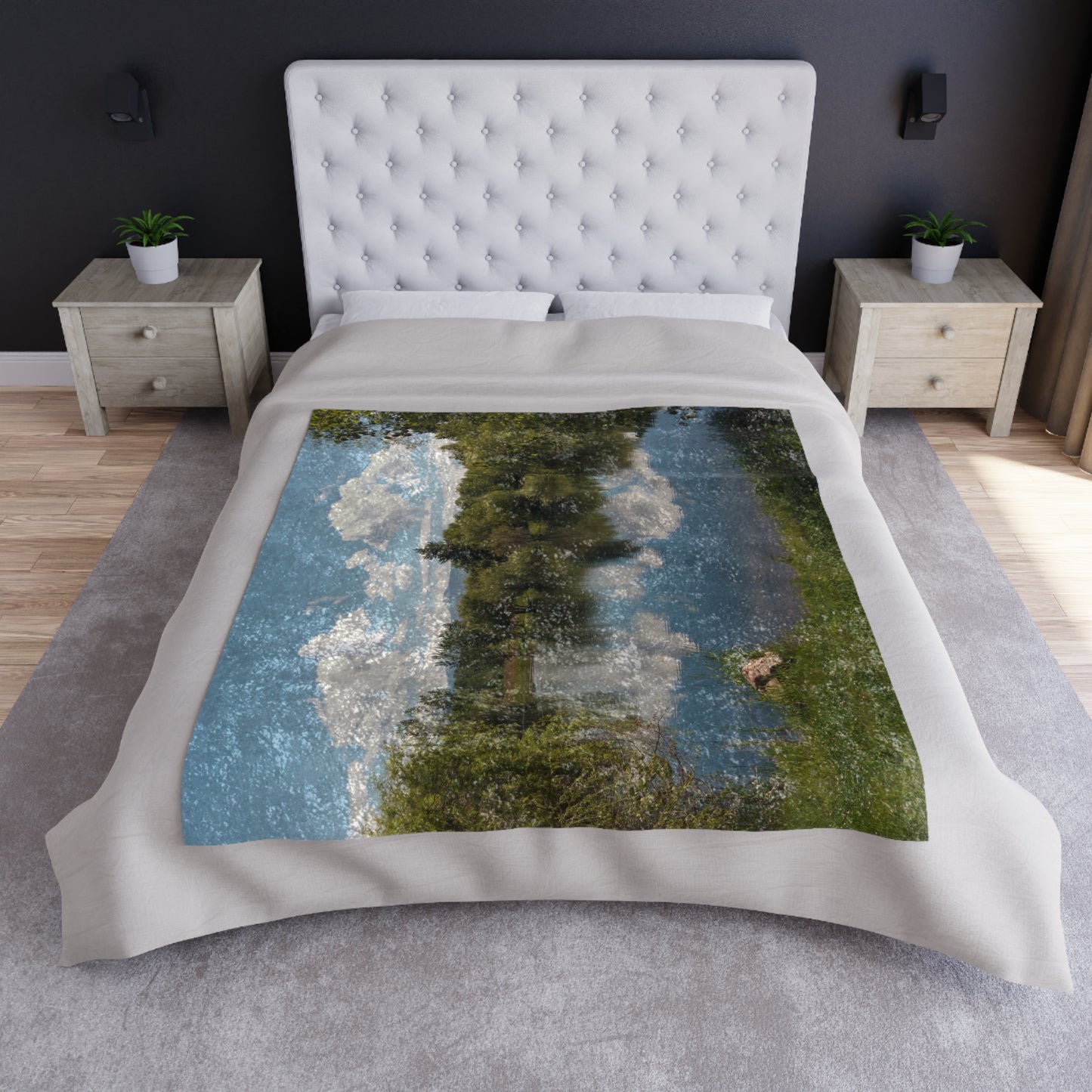 Peaceful Pond Crushed Velvet Blanket