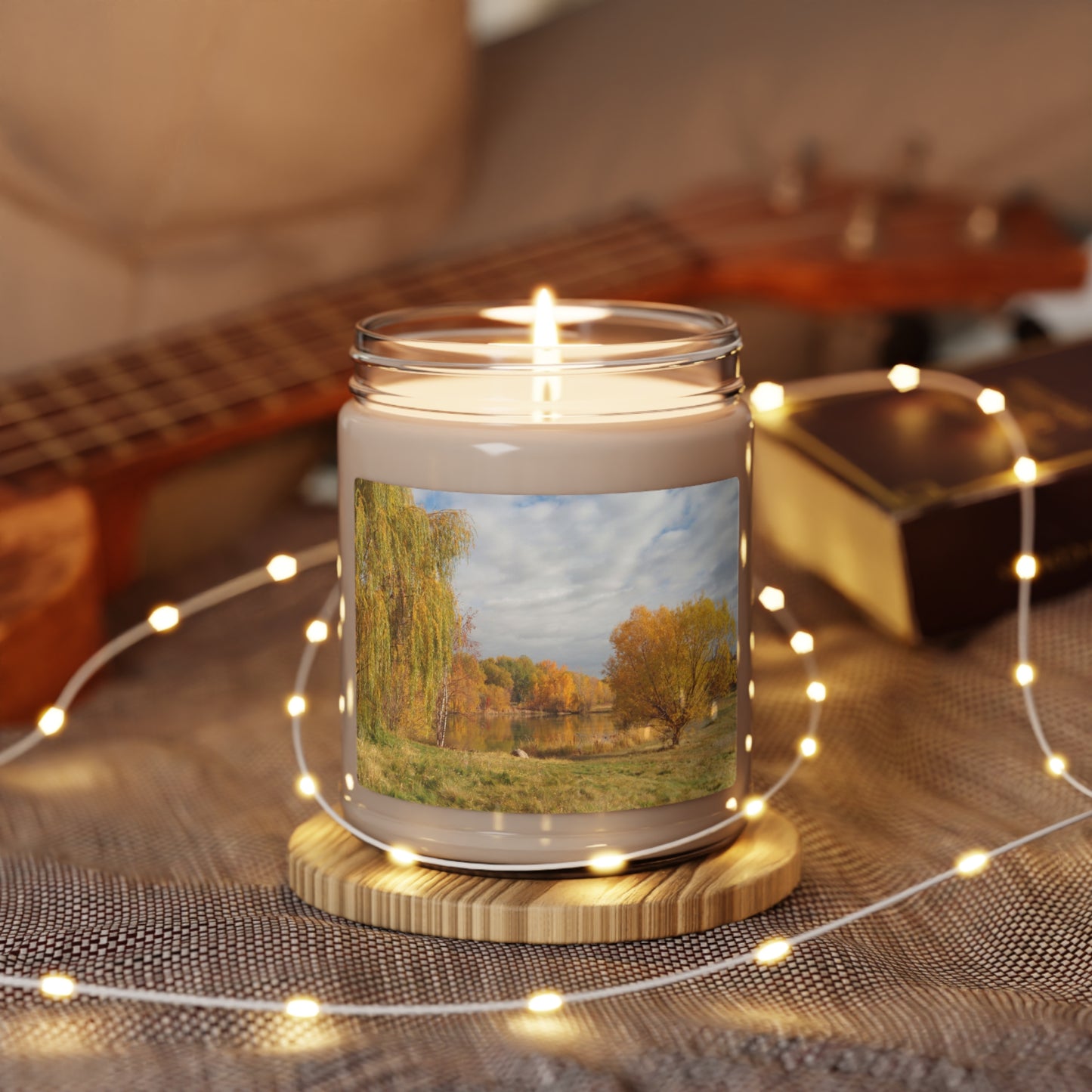 Golden Autumn Pond Scented Soy Candle, 9oz