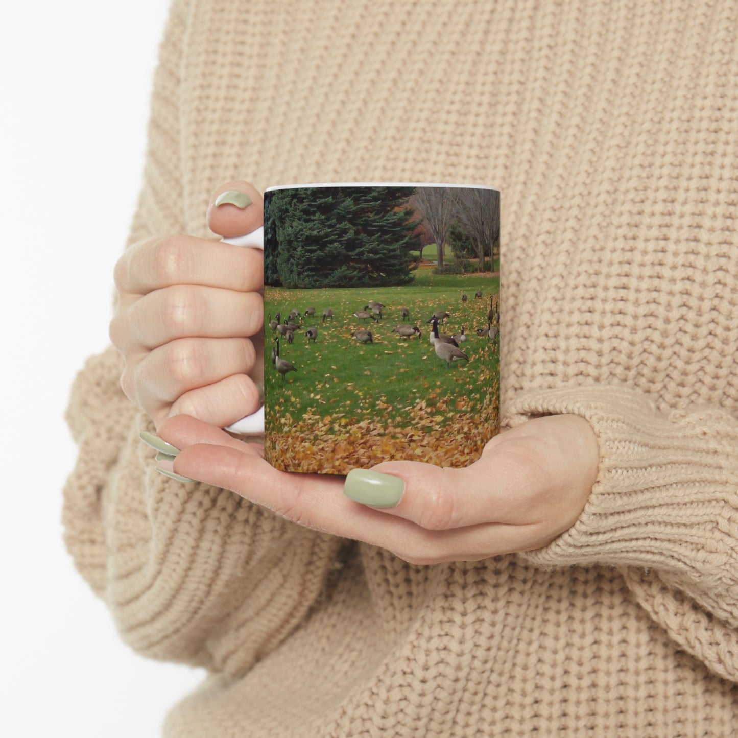 Autumn Geese Ceramic Mug 11oz