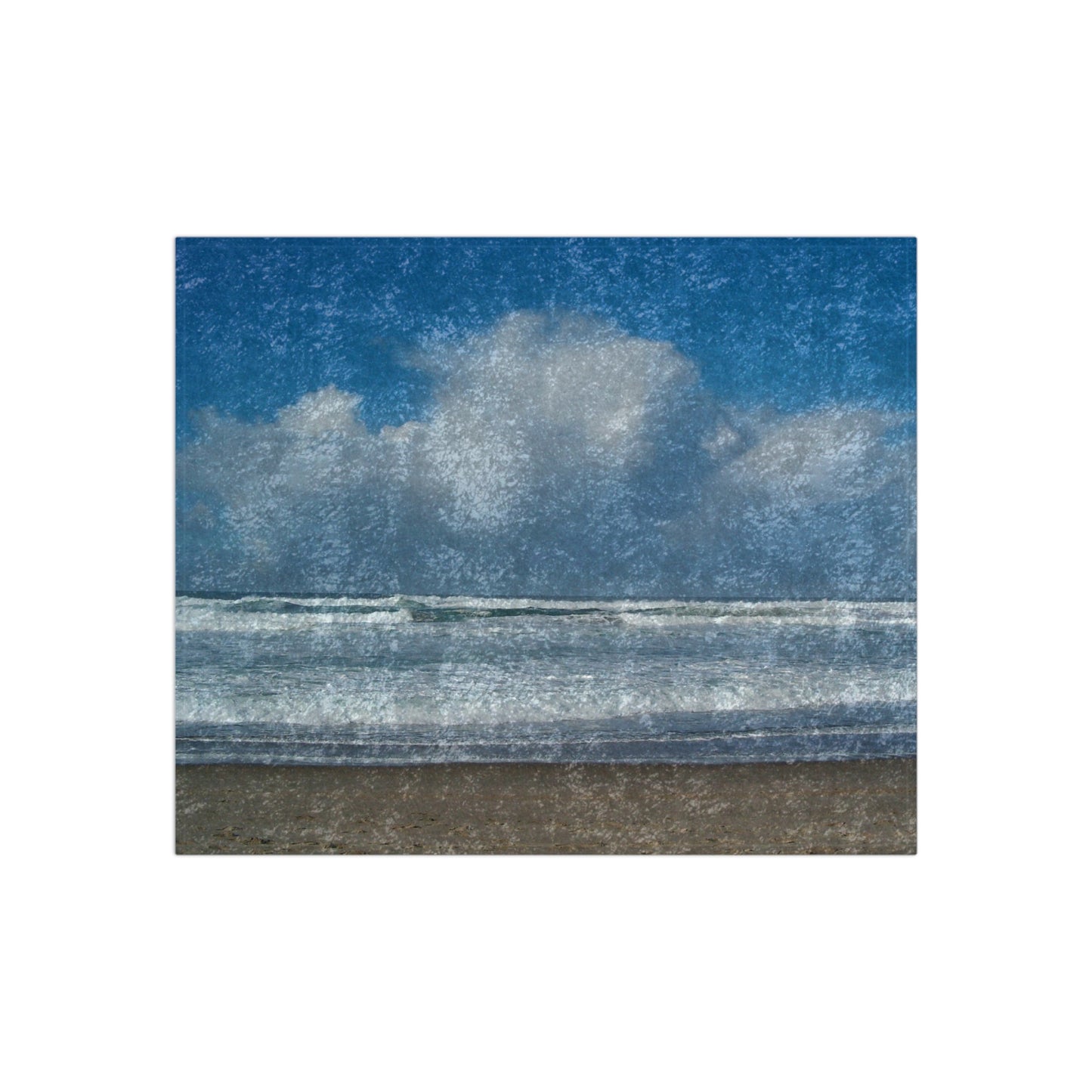 Blue Sky Beach Crushed Velvet Blanket