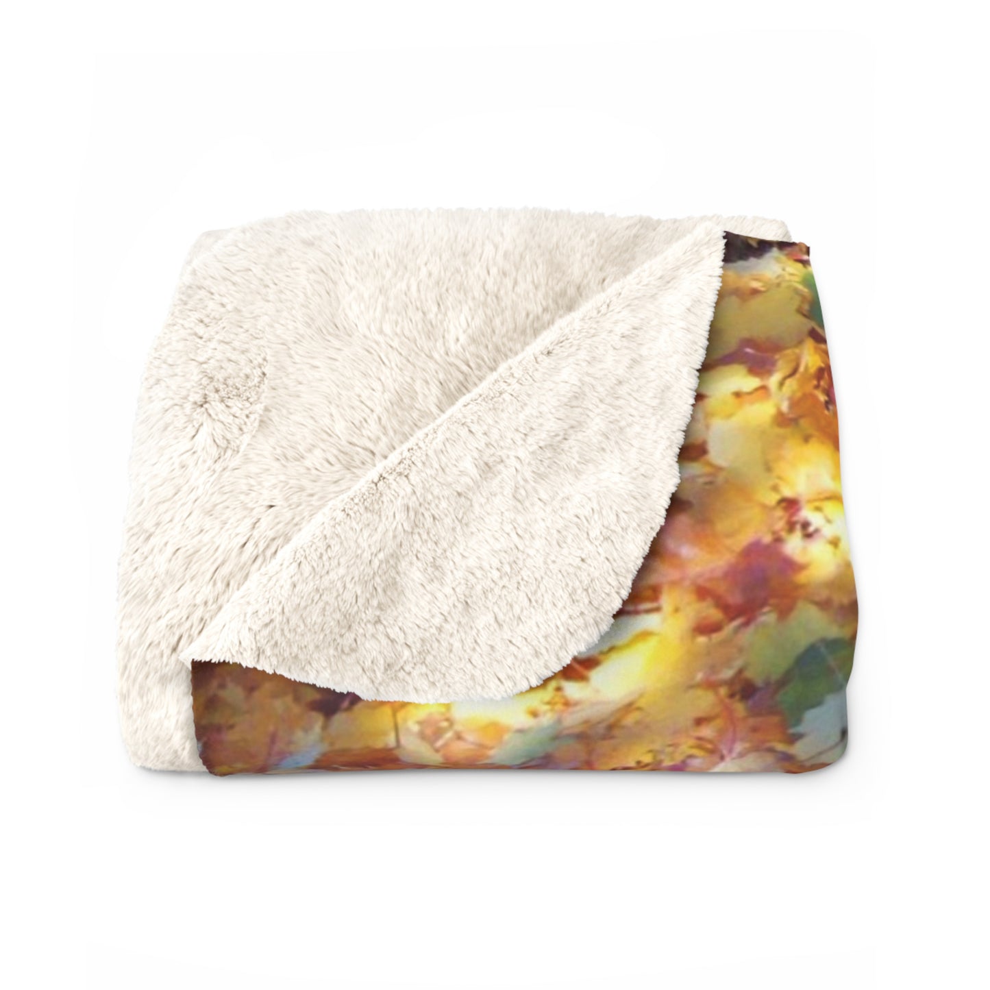 Autumn Maple Leaves Sherpa Fleece Blanket
