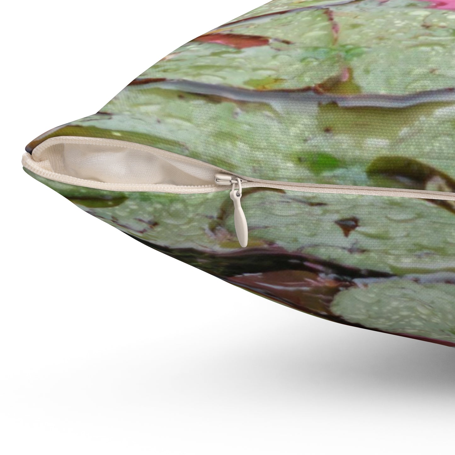 Water Lilies Spun Polyester Square Pillow