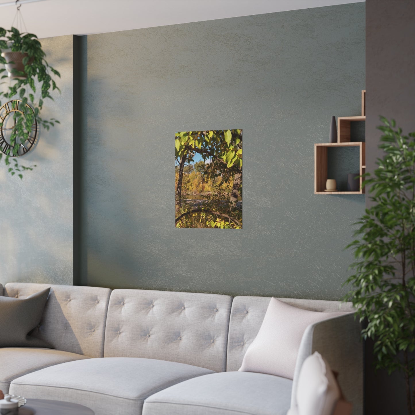 Autumn Window Satin Posters