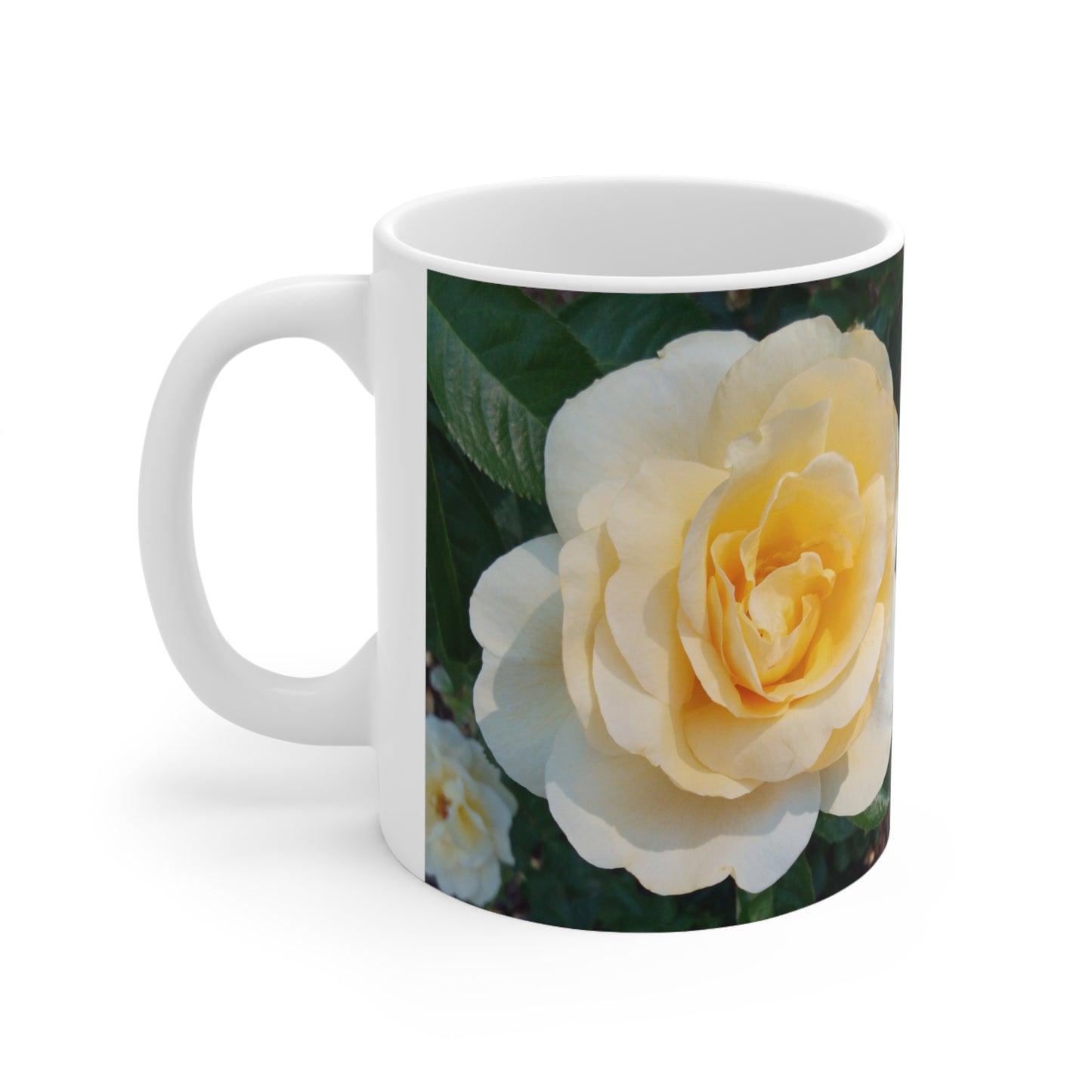 Cream Rose Ceramic Mug 11oz