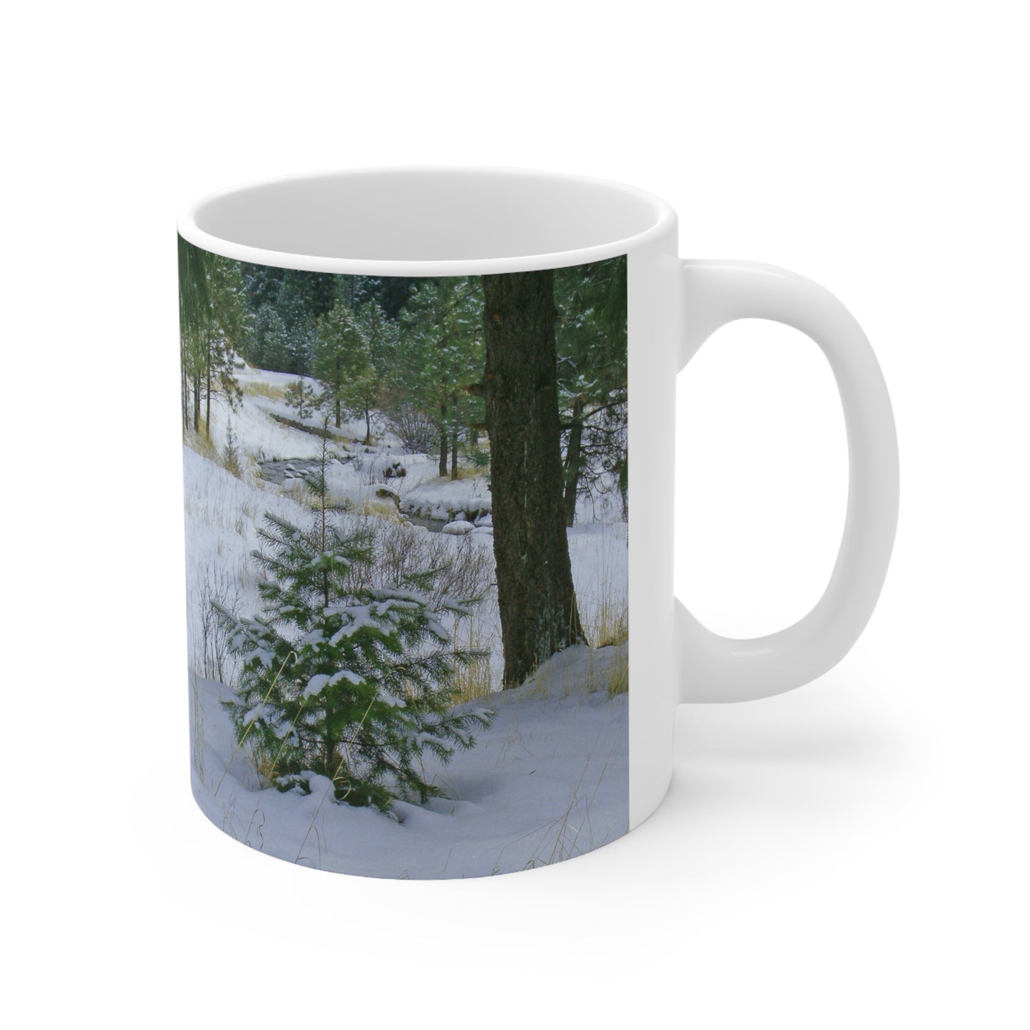 Christmas Tree Creek Ceramic Mug 11oz