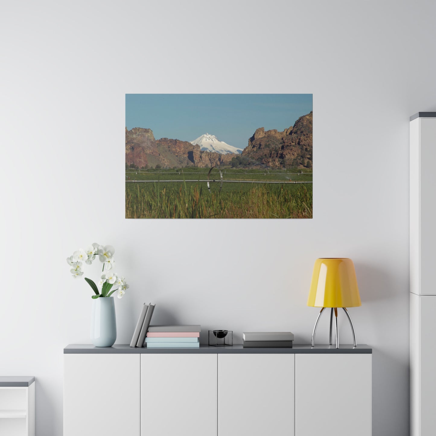 Mountain & Rocky Cliffs Matte Canvas