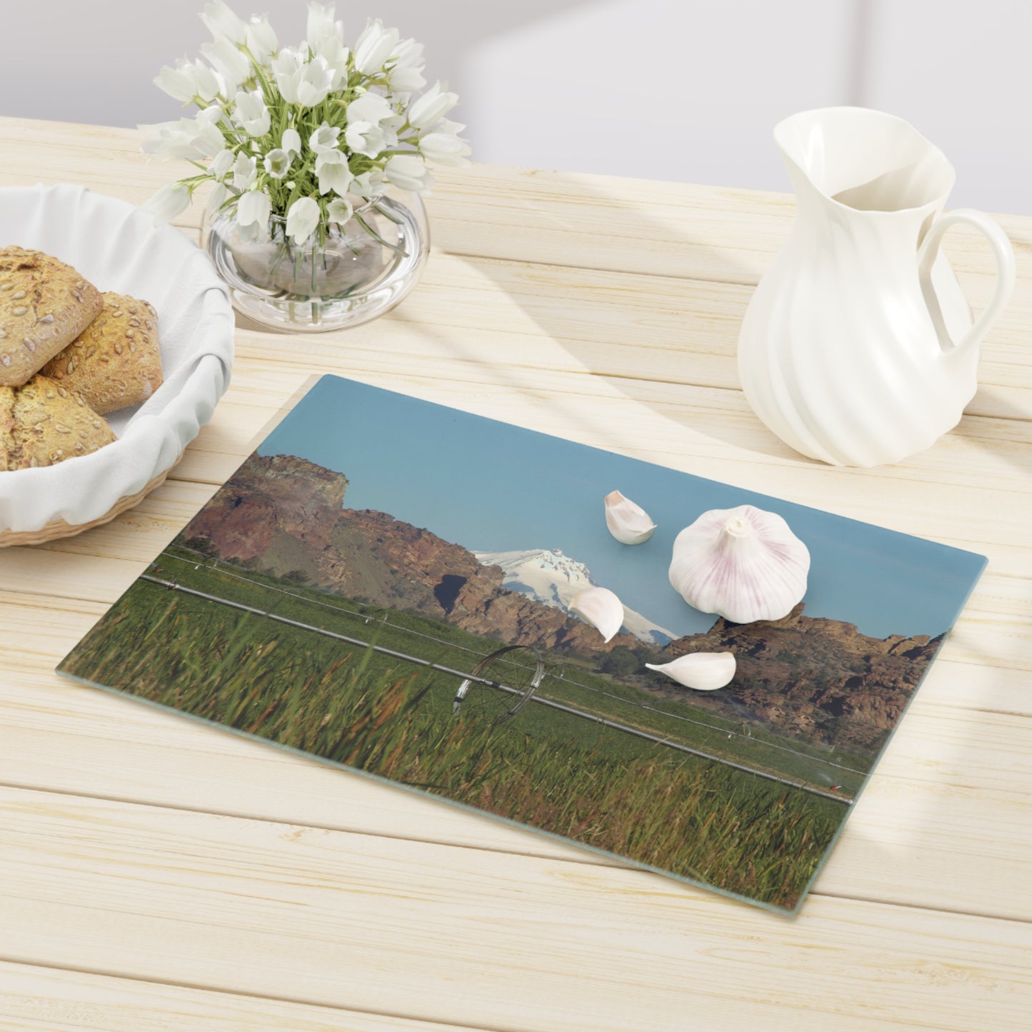 Mountain & Rocky Cliffs Cutting Board Dishwasher Safe