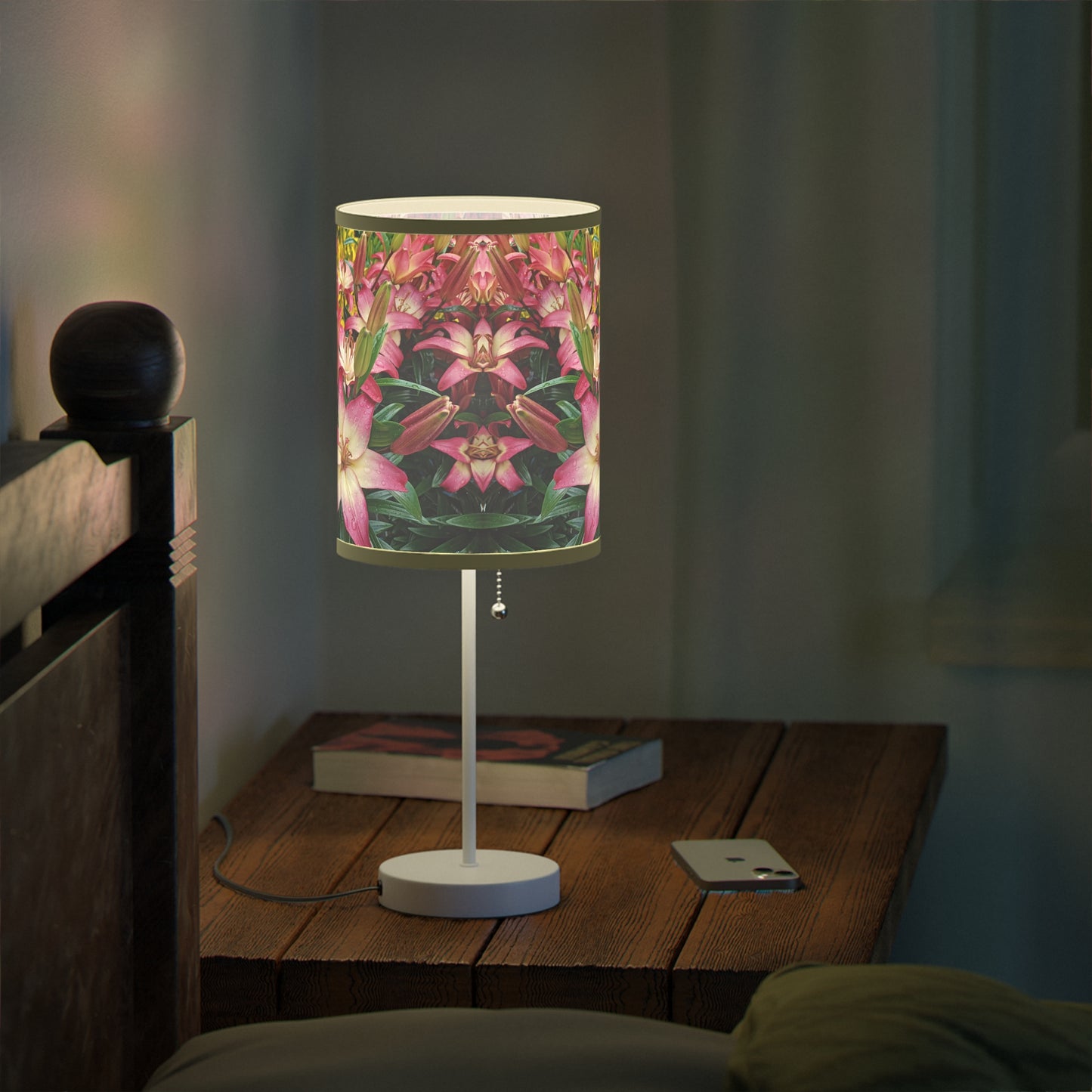 Lovely Lilies Lamp on a Stand