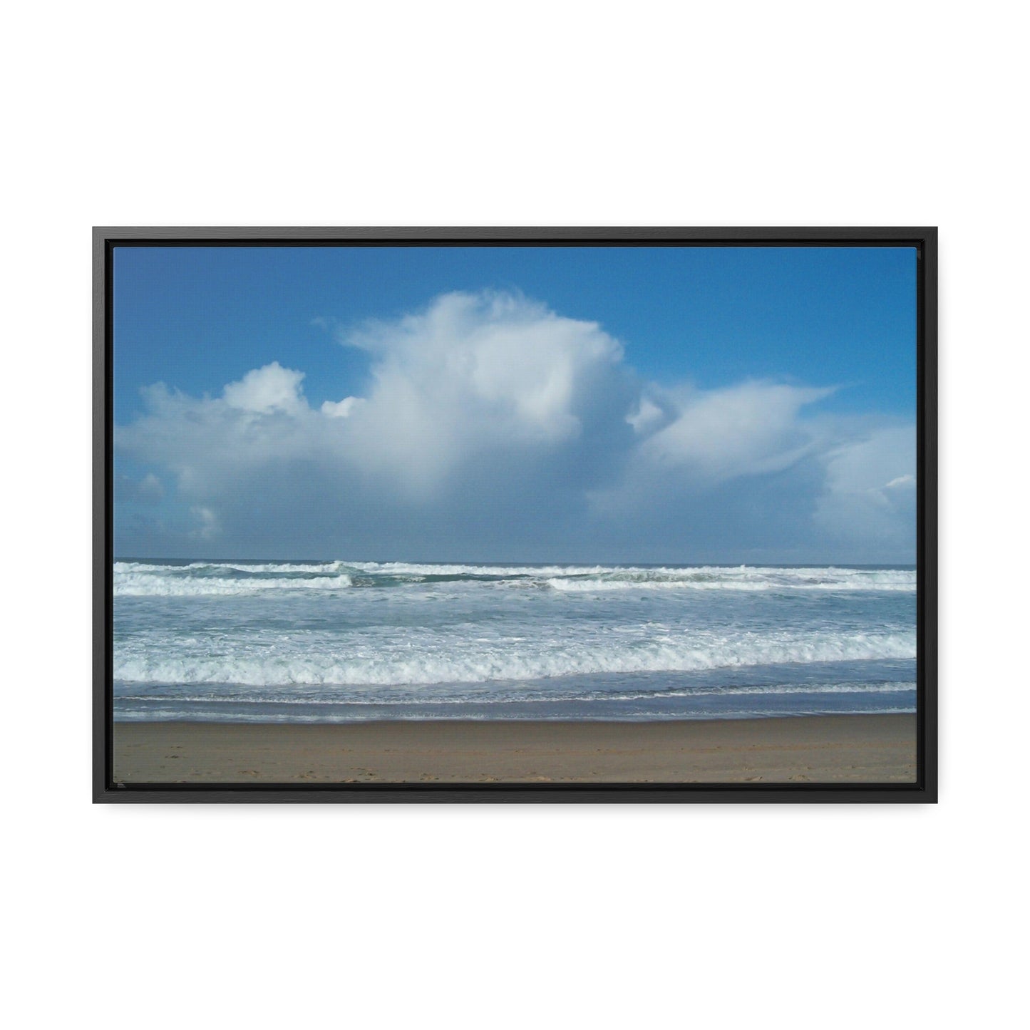 Blue Sky Beach Gallery Canvas Wraps Framed