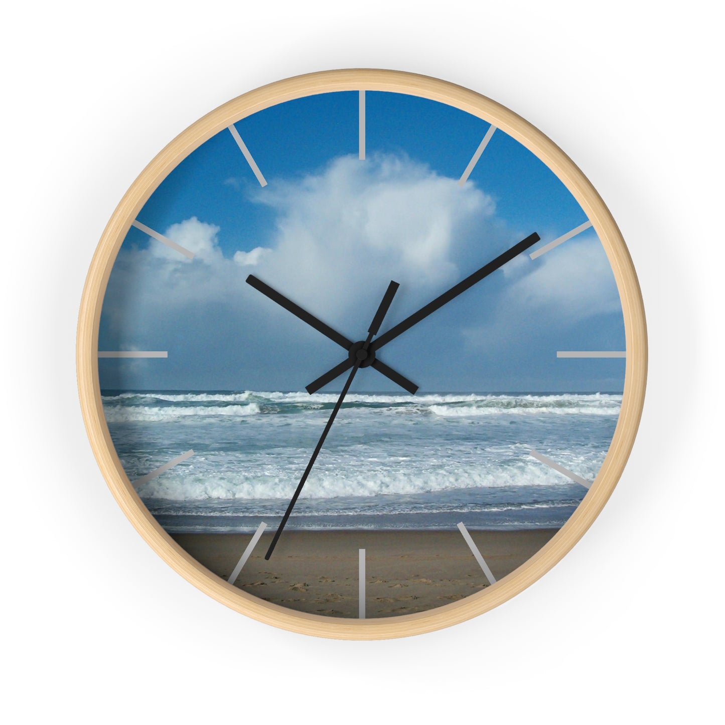 Blue Sky Beach Wall Clock