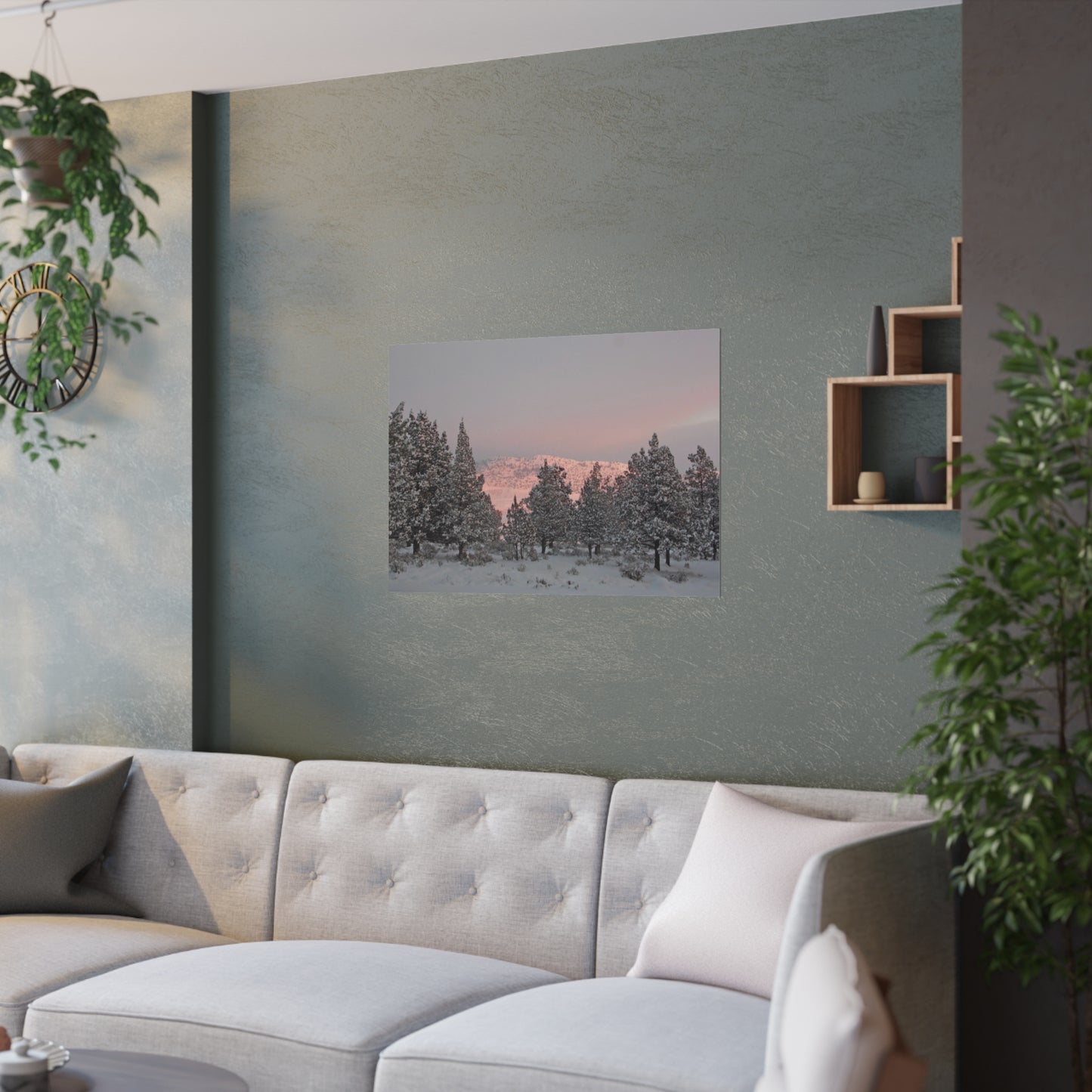 Winter Sunset Satin Posters