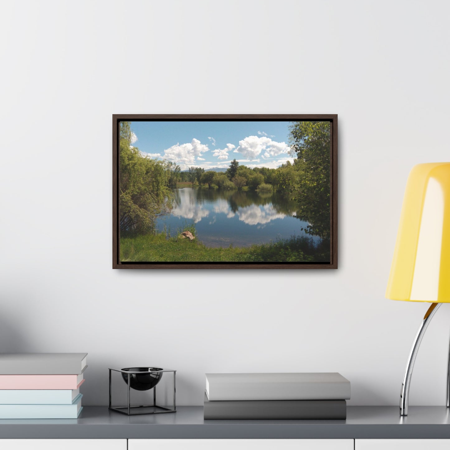 Peaceful Pond Gallery Canvas Wraps Framed