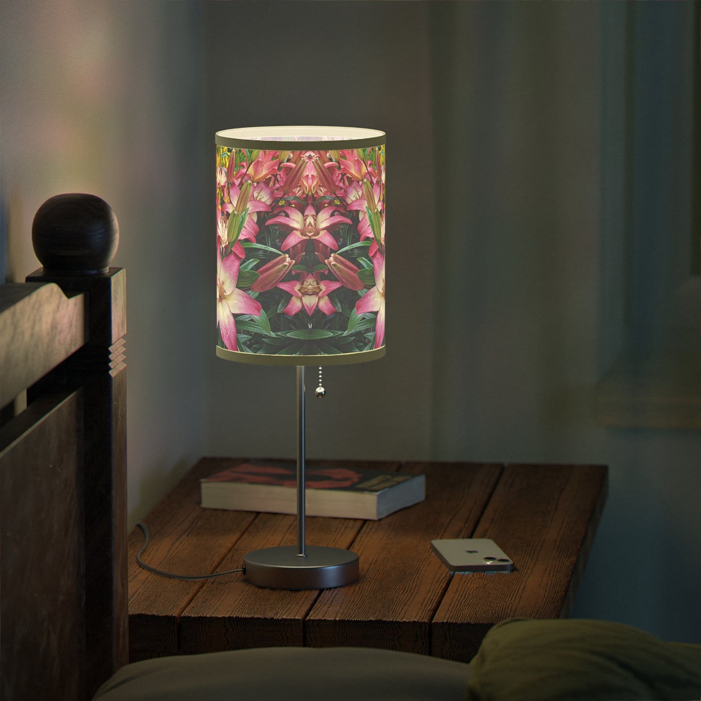 Lovely Lilies Lamp on a Stand