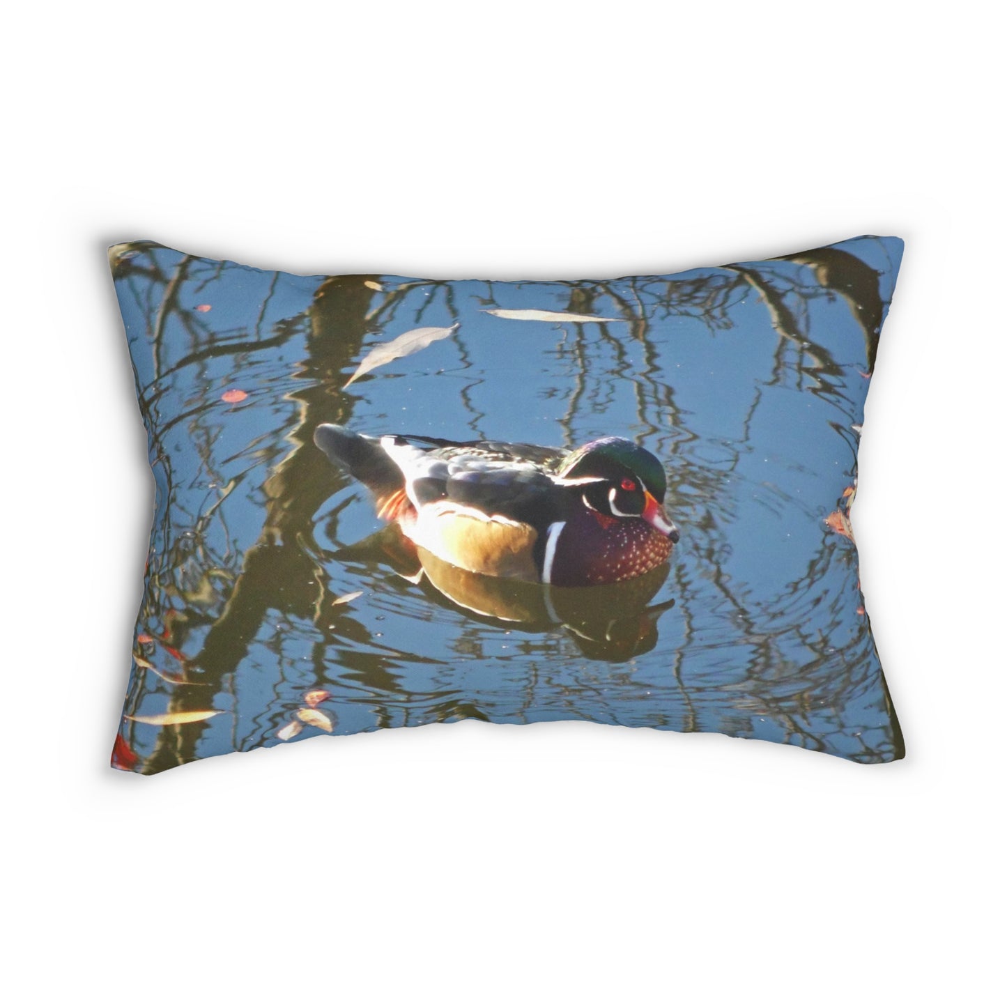 Reflections Wood Duck Spun Polyester Lumbar Pillow