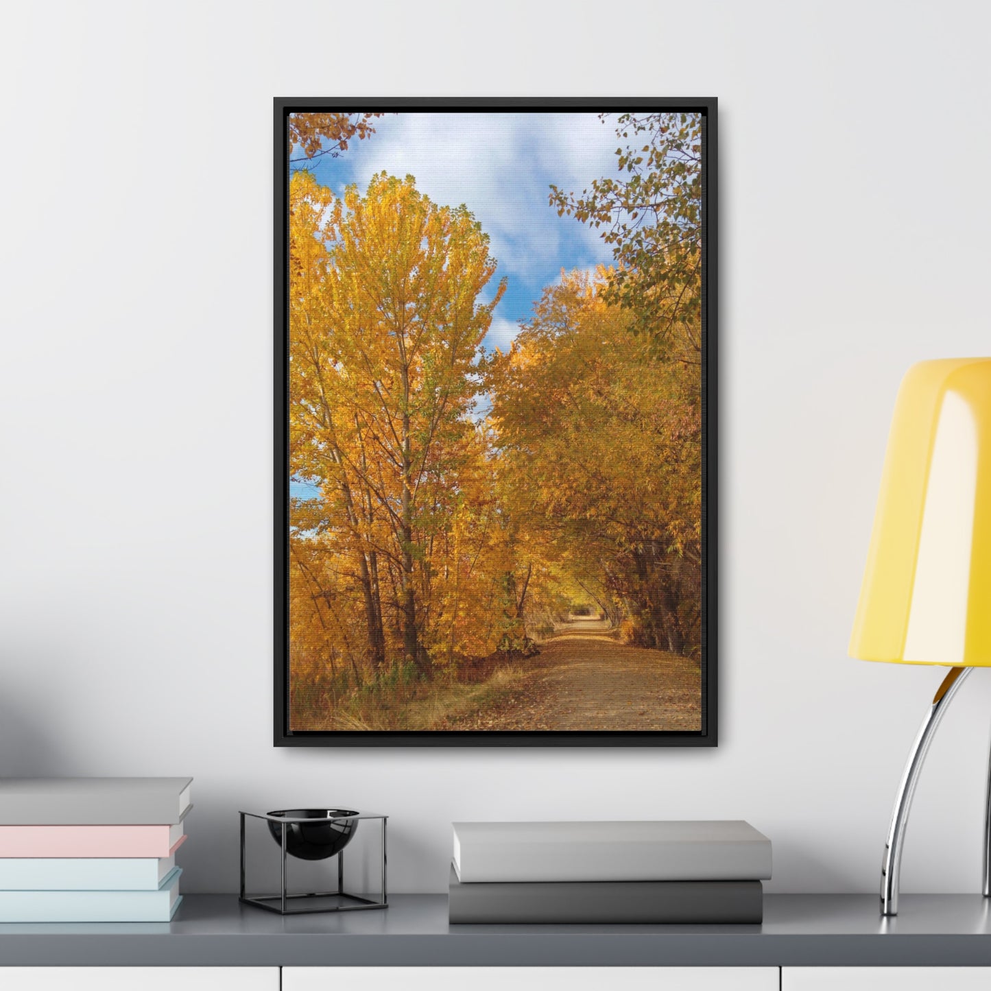 Autumn Trail Gallery Canvas Wraps Framed