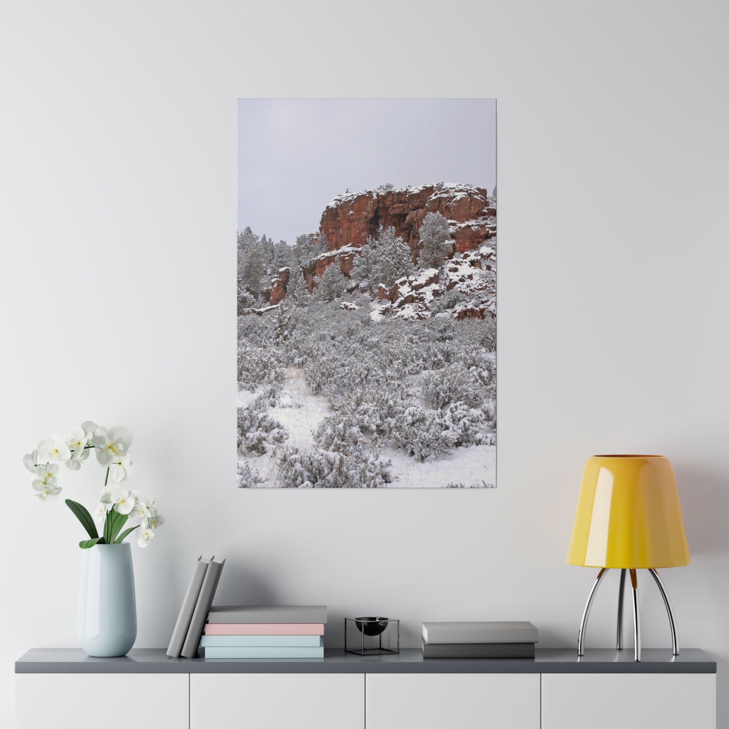 Winter Cliff Matte Canvas