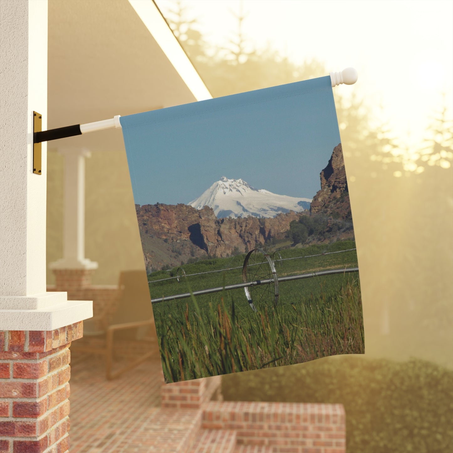 Mountain & Rocky Cliffs Garden & House Banner