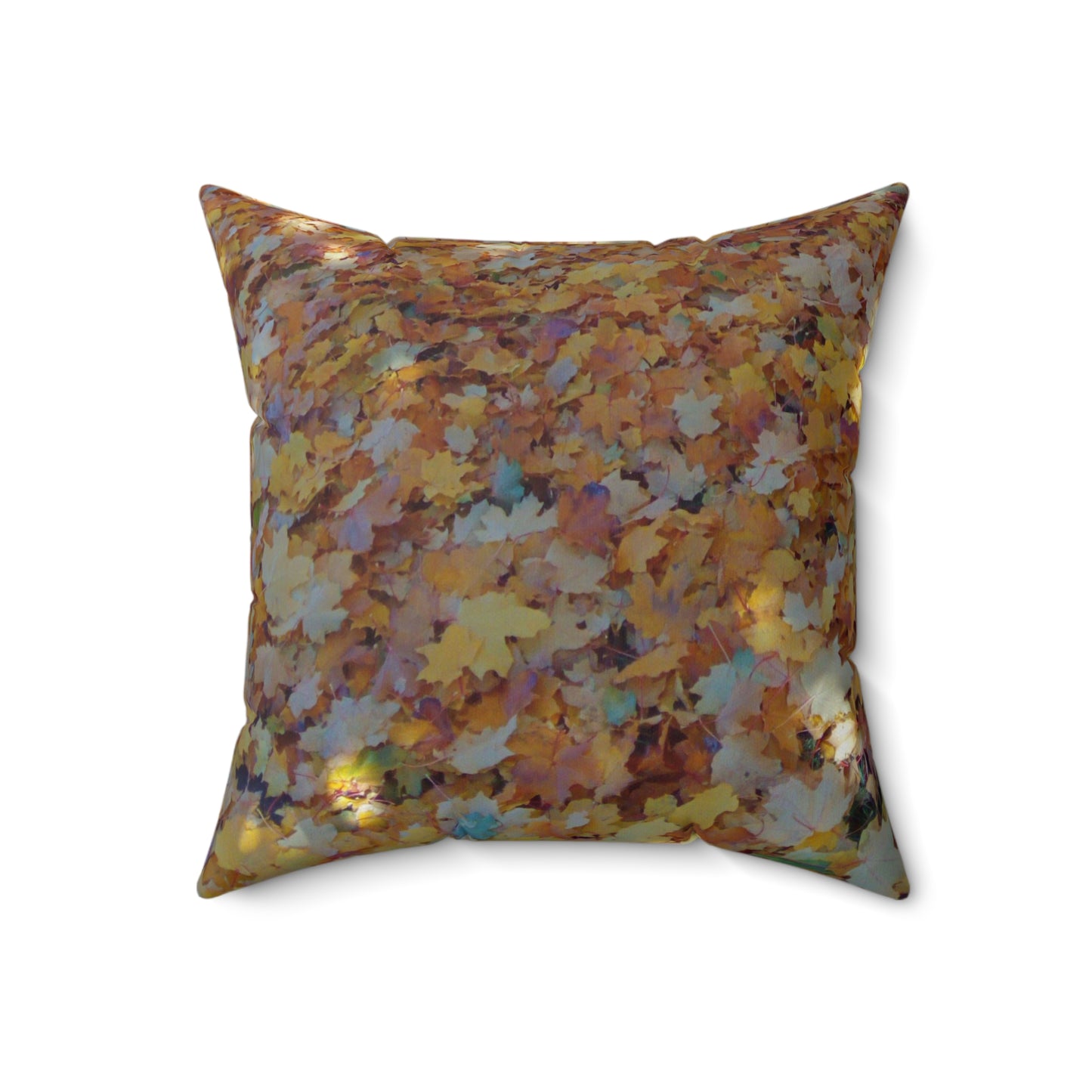 Autumn Maple Leaves Spun Polyester Square Pillow