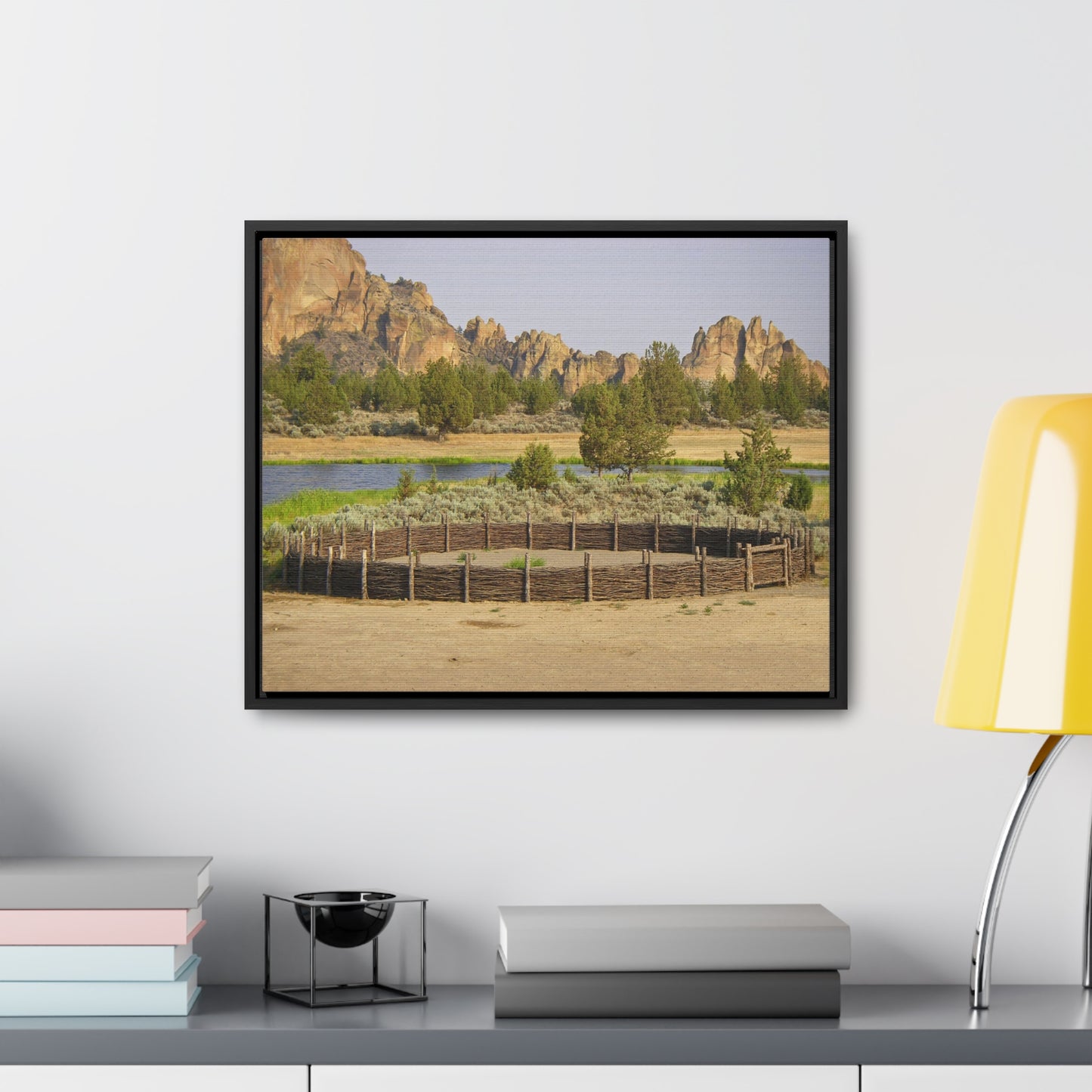 Scenic Round Pen Gallery Canvas Wraps Framed