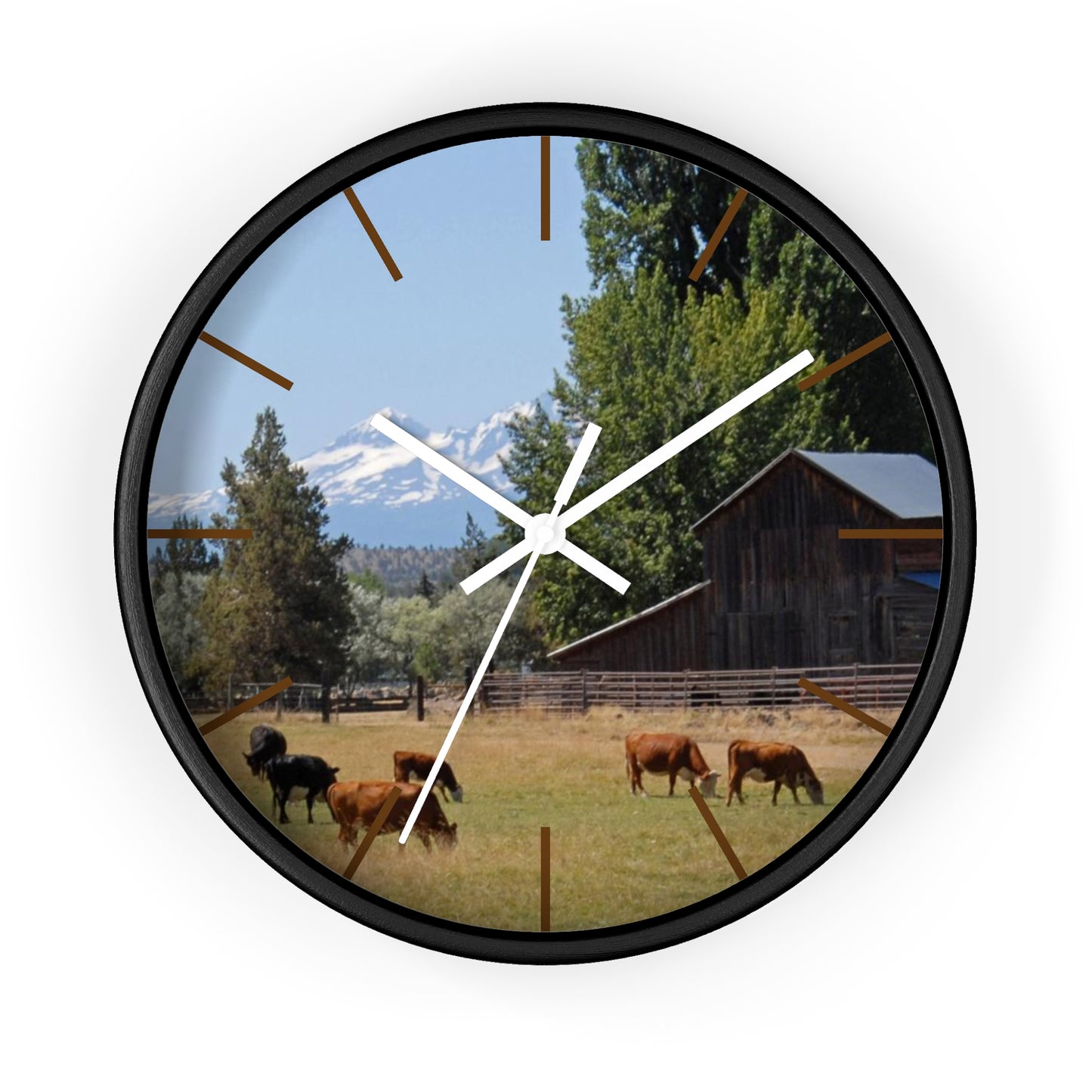 Picturesque Cattle Wall Clock