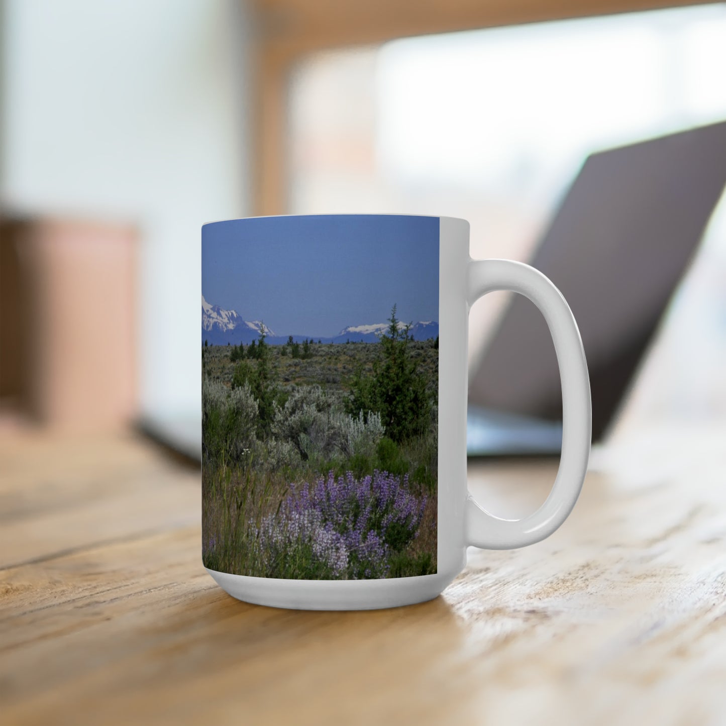 Lupine & Sage Mountain Ceramic Mug 15oz