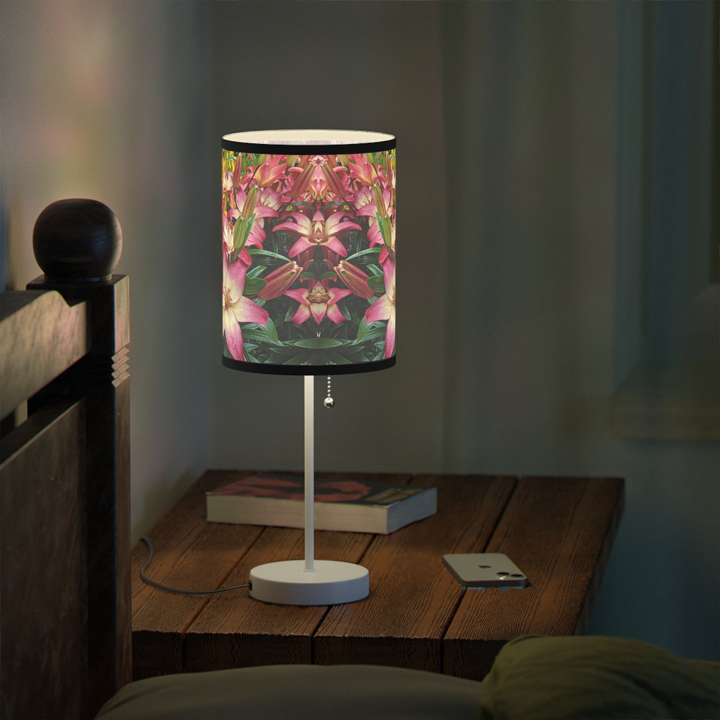 Lovely Lilies Lamp on a Stand