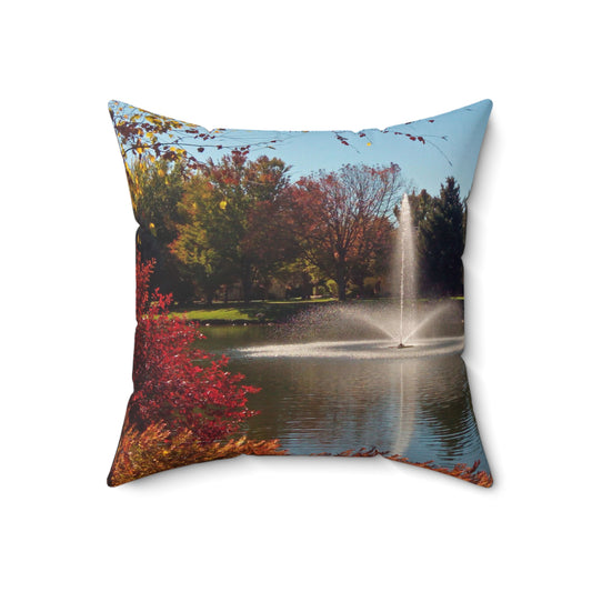 Autumn Fountain Spun Polyester Square Pillow
