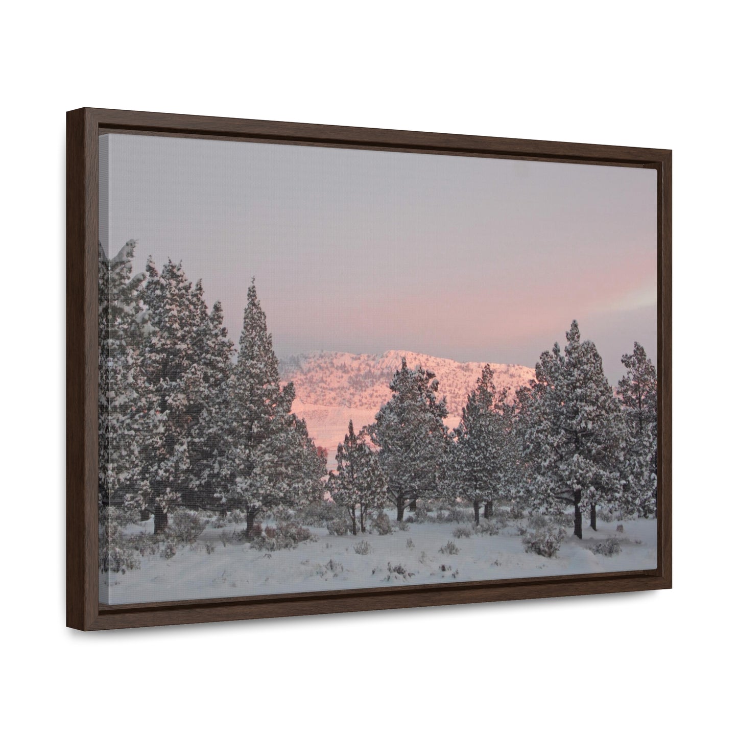 Winter Sunset Gallery Canvas Wraps Framed