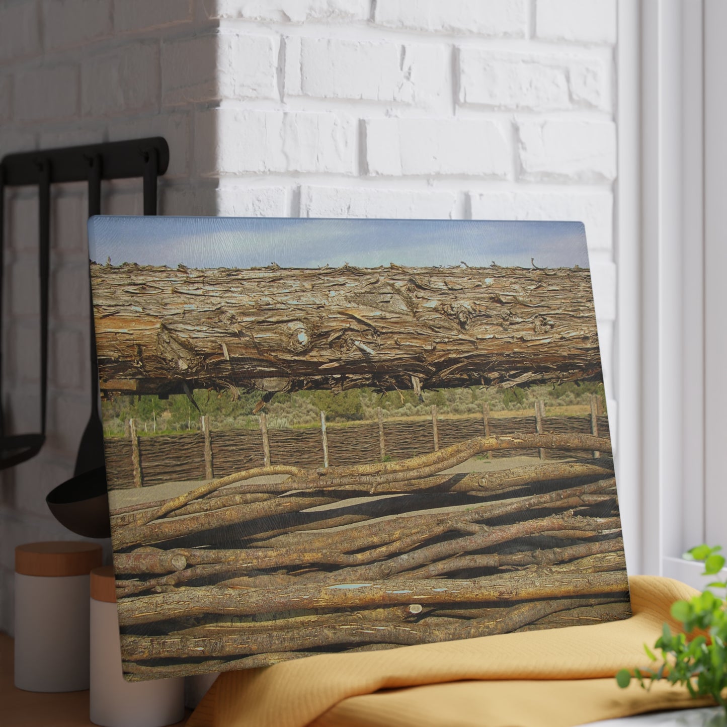 Through The Rails Glass Cutting Board Hand Wash