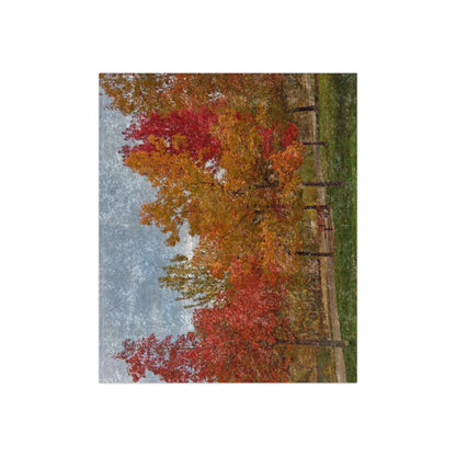 Autumn Serenity Shiny Crushed Velvet Blanket