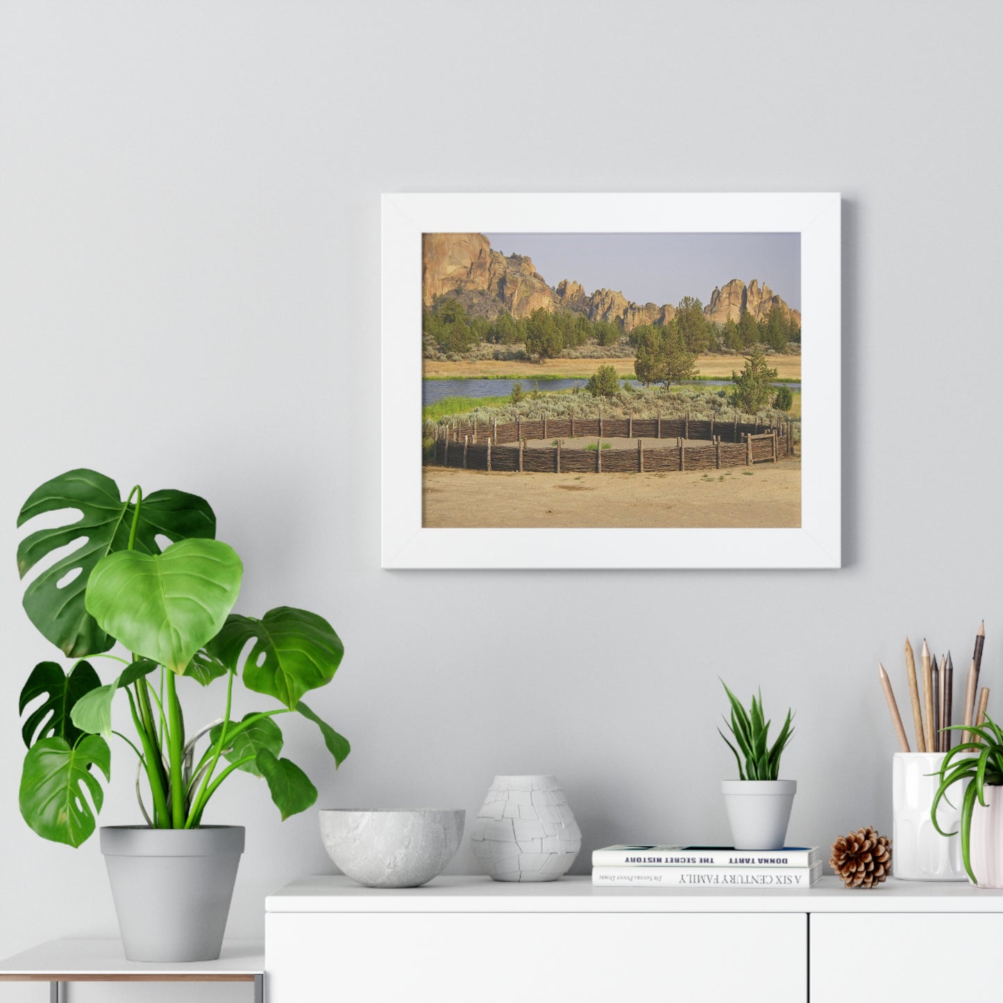 Scenic Round Pen Framed Horizontal Poster